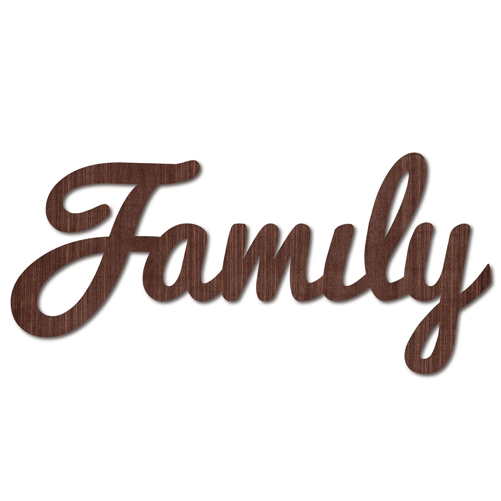 CREATCABIN Wooden Cutout Sign - Rustic Farmhouse Family Letter Wall Art Decor, Brown, 11.9 x 5.5 Inch - Perfect for Housewarming Gifts, Front Door Entryway & Home Decoration