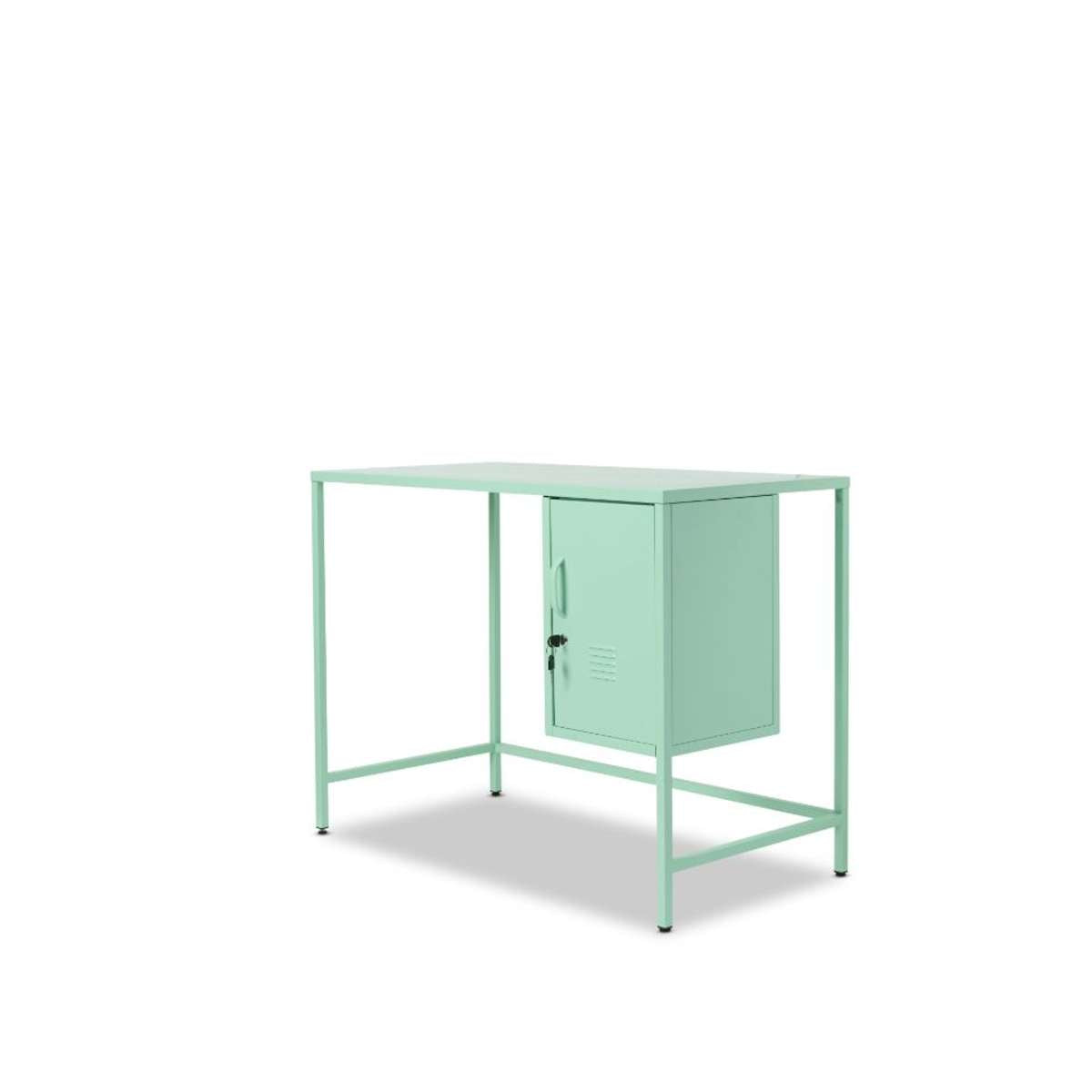 Mocka Original Locker Desk in Mint Green - Stylish Study Desk with Storage for Kids & Teens - Perfect for Bedroom, Dorm Room or Home Office Organization