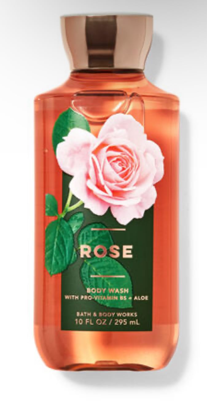 White Barn Bath & Body Works 3-Piece Gift Set - Rose Scented Body Spray, Moisturizing Cream & Shower Gel - Full Size Luxury Skincare Bundle with Hello Gorgeous Gift Bag - Perfect for Birthdays, Anniversaries & Self-Care Pampering