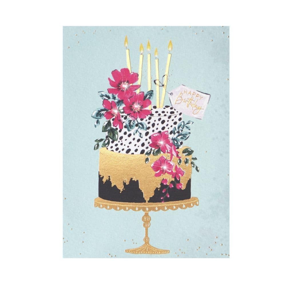 Elegant Birthday Cake Greeting Card - Perfect for Birthdays, Anniversaries & Special Occasions | Handmade Paper Card with Beautiful Design