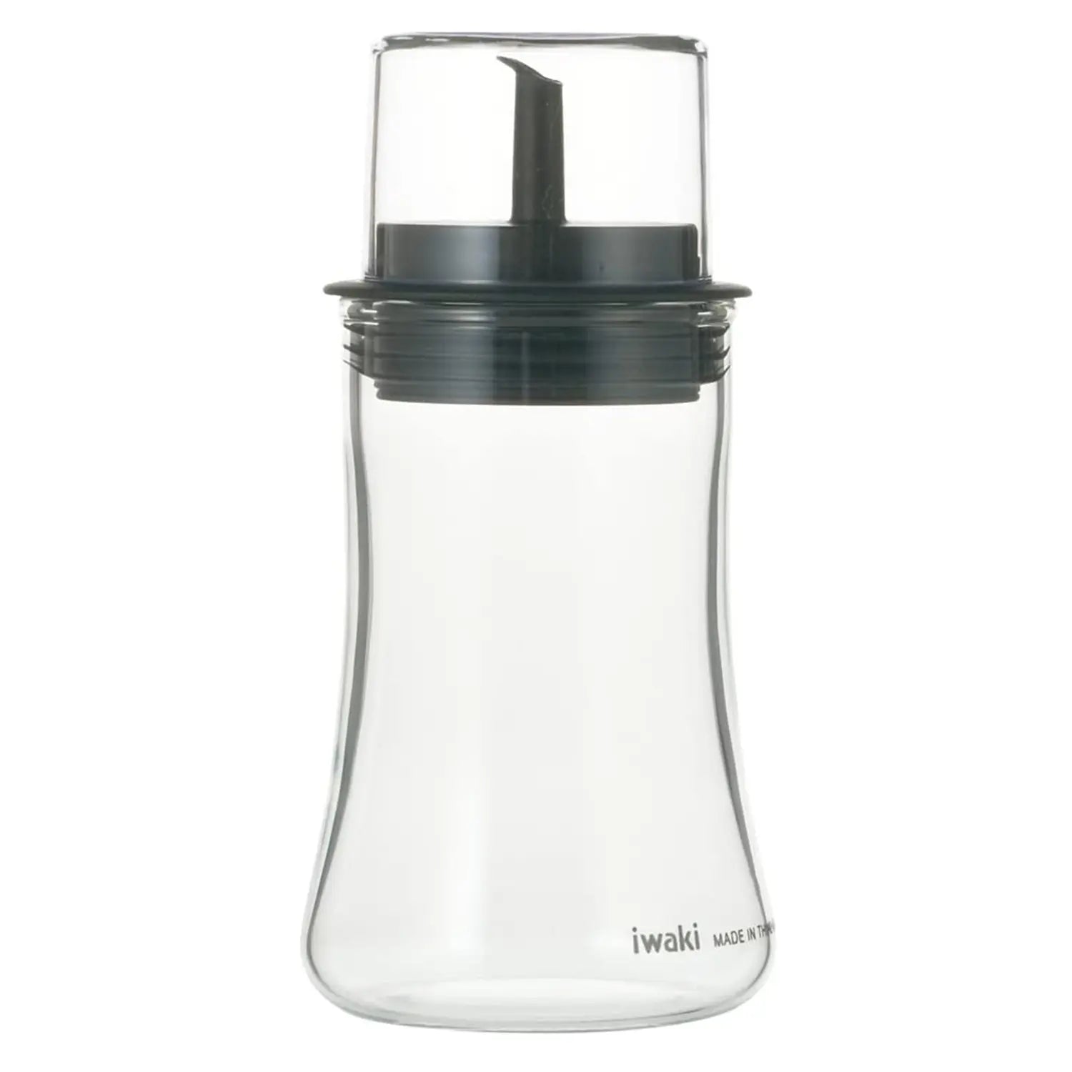 Iwaki Heat-Resistant Glass Soy Sauce Dispenser with Lid - Perfect for Sushi, Ramen & Asian Cooking