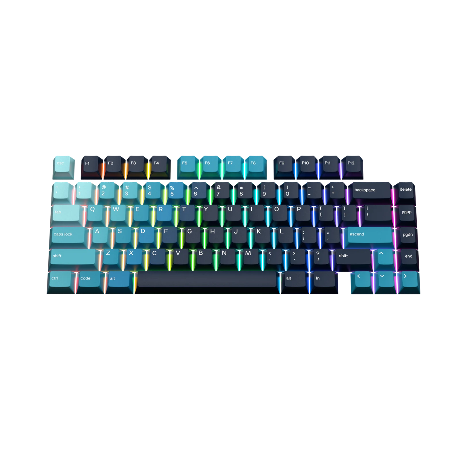 Celestial Ice Keycaps for Mechanical Keyboards - Custom Cherry MX Switches - Gaming & Typing Enhancer for PC & Mac - Perfect for Gamers, Programmers & Office Work