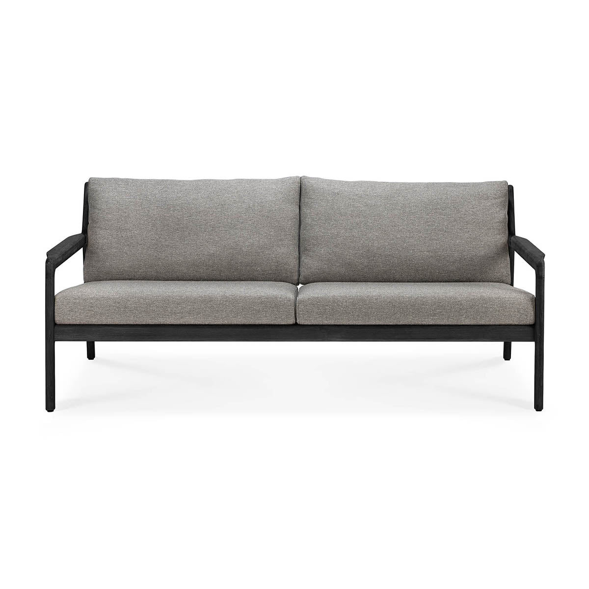 Outdoor 3-Seater Sofa with Jack Fabric - Teak Black & Mocha - Perfect for Patio, Garden, and Backyard Relaxation