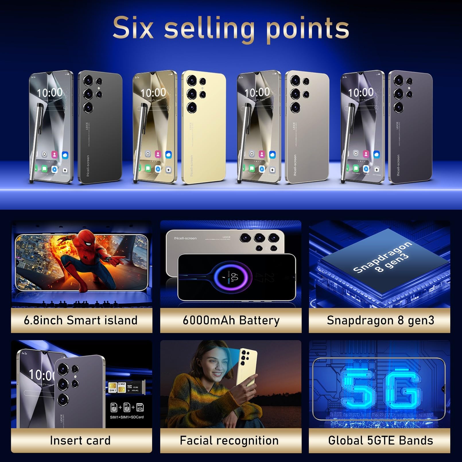 Samsung Galaxy C24 Ultra 5G Unlocked Smartphone - 4GB RAM 128GB ROM + 64GB SD Card, Android 13, S Pen Stylus, Face ID & Fingerprint Lock, GPS - Purple | Perfect for Business Professionals & Mobile Gaming