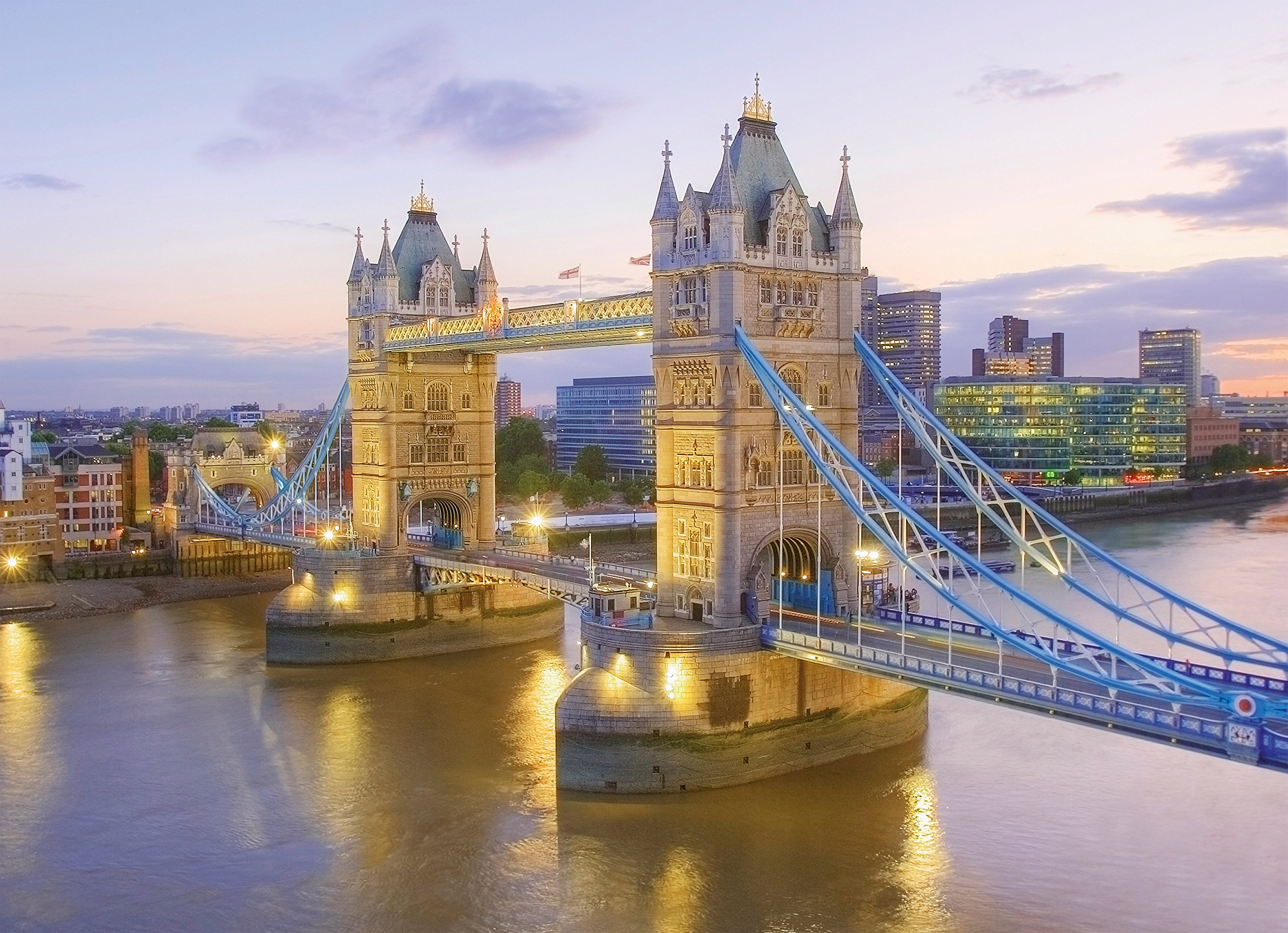 Clementoni 1000-Piece Tower Bridge London Cityscape Jigsaw Puzzle for Adults (39022) - Perfect for Relaxation, Home Decor & Gift Giving