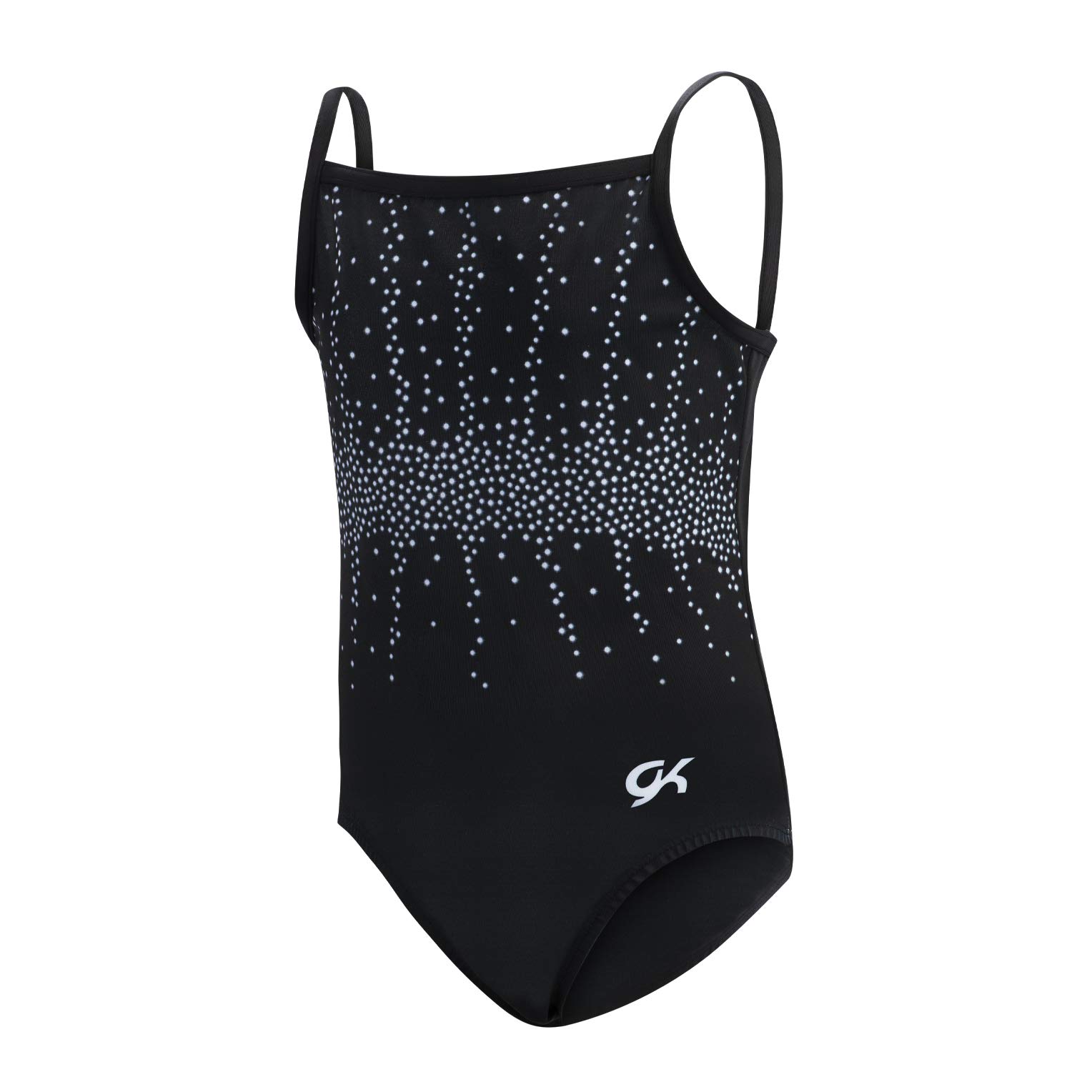 GK Stars Girls Leotard with Spaghetti Straps - Dance, Gymnastics & Performance Wear for Ballet, Cheerleading & Recital Costumes