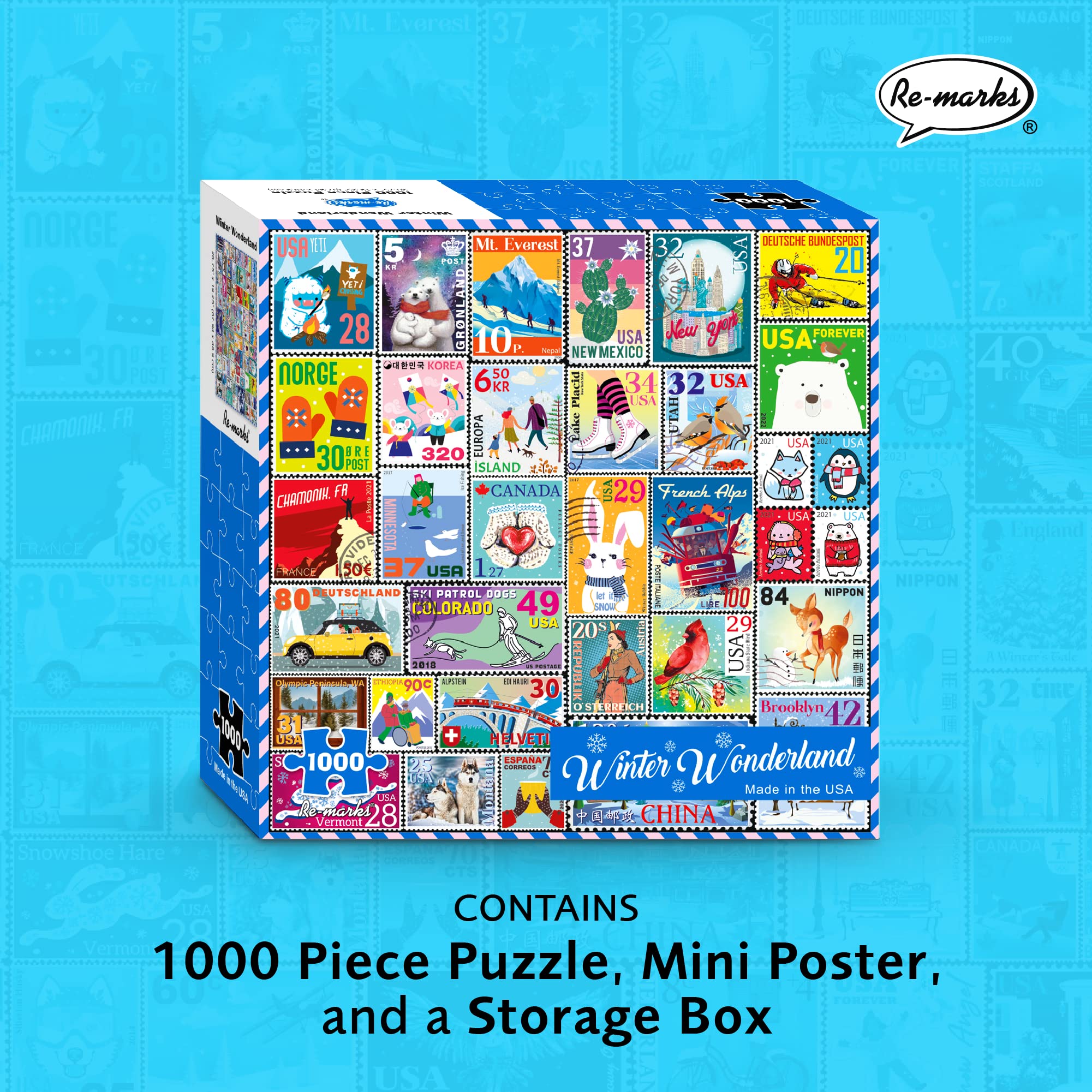 Re-marks Winter Wonderland 1000-Piece Jigsaw Puzzle - Festive Christmas Collage for Adults & Families | Perfect for Holiday Decor, Gift Giving & Cozy Winter Nights