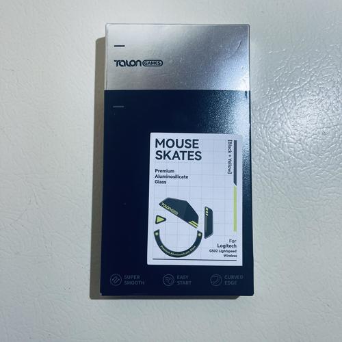 TALONGAMES Glass Mouse Feet Skates for Logitech G502 - Ultra Smooth Curved Edge Gaming Mouse Skates (Black) - Perfect for FPS, MOBA & Esports Gaming