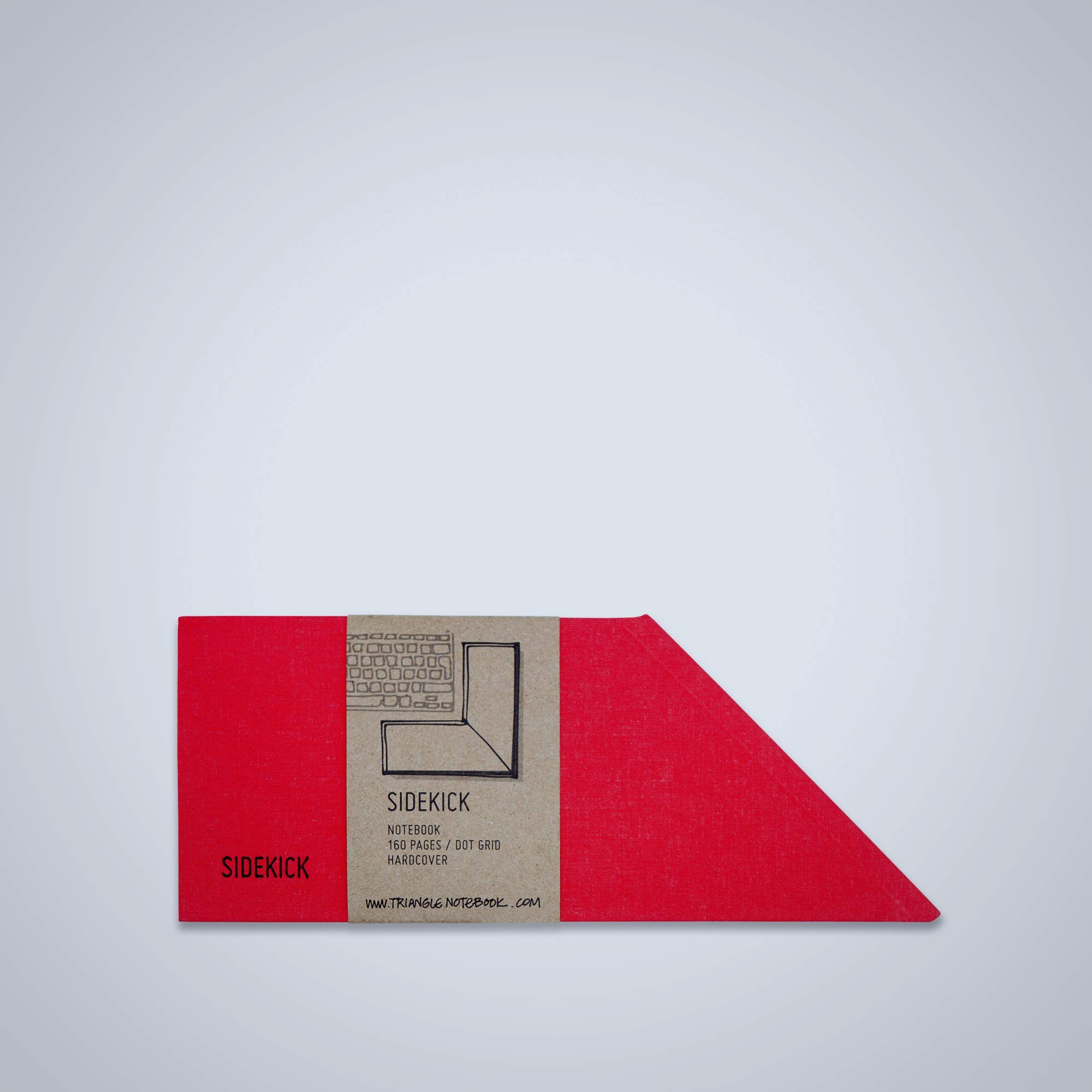 Premium L-Shaped Hardcover Sidekick Notebook - Red | Durable & Stylish for Office, School & Creative Writing | Perfect for Professionals & Students