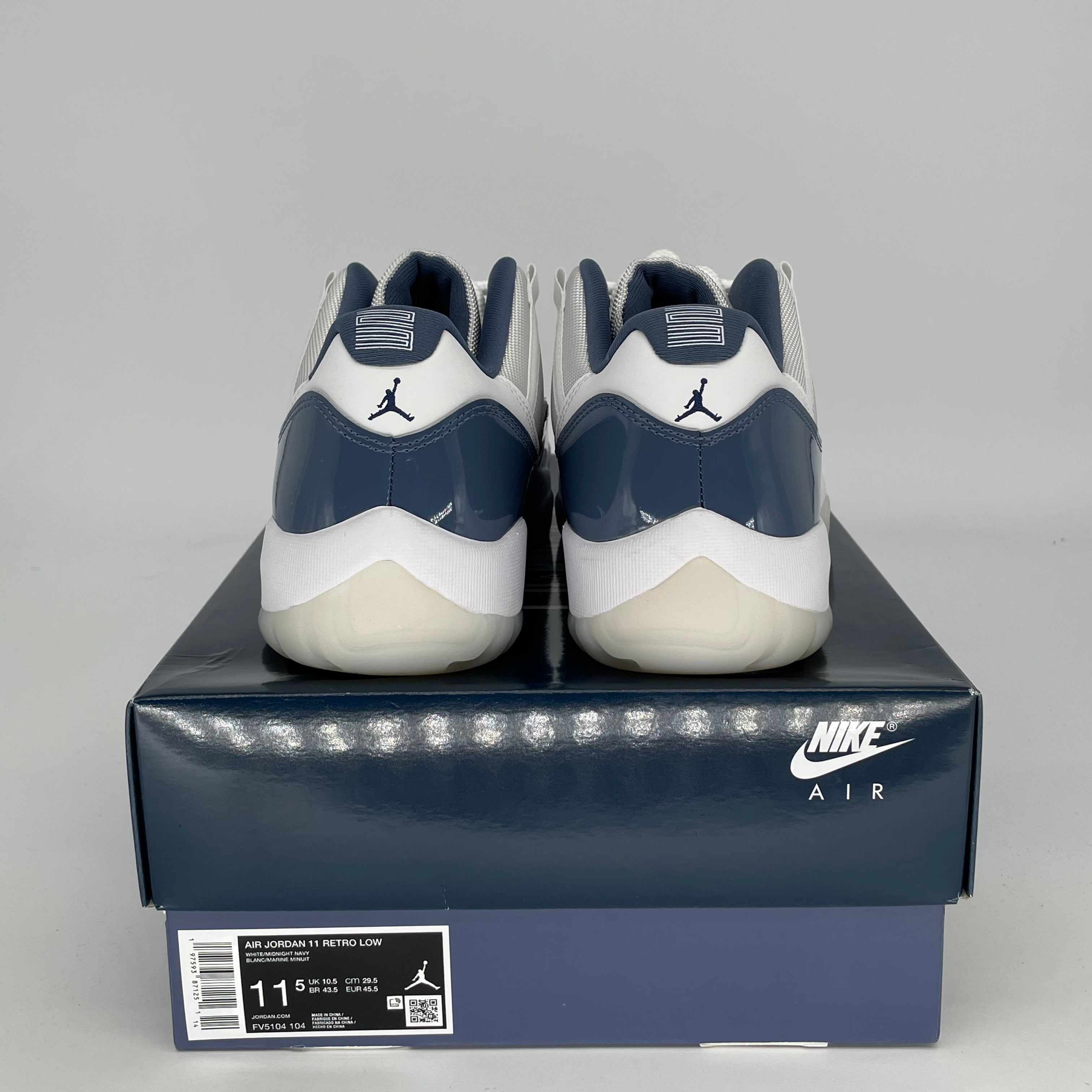AIR JORDAN 11 LOW DIFFUSED BLUE Men's Basketball Shoes - Size 11.5 US (FV5104-104) - Retro Sneakers for Casual Wear & Street Style