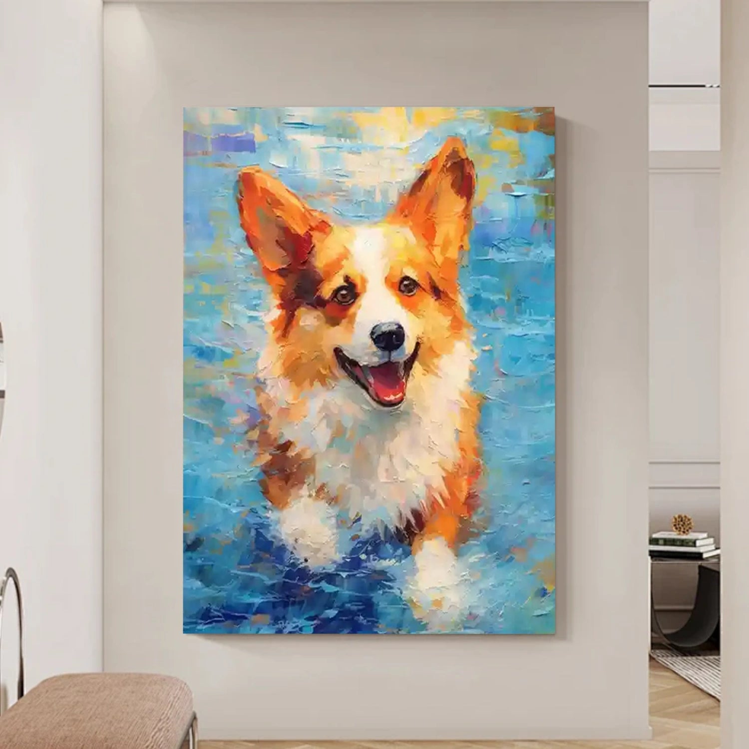 Animal Art Painting #AP150 - Handmade Canvas Wall Decor for Living Room, Bedroom & Office - Perfect Gift for Pet Lovers & Home Decor