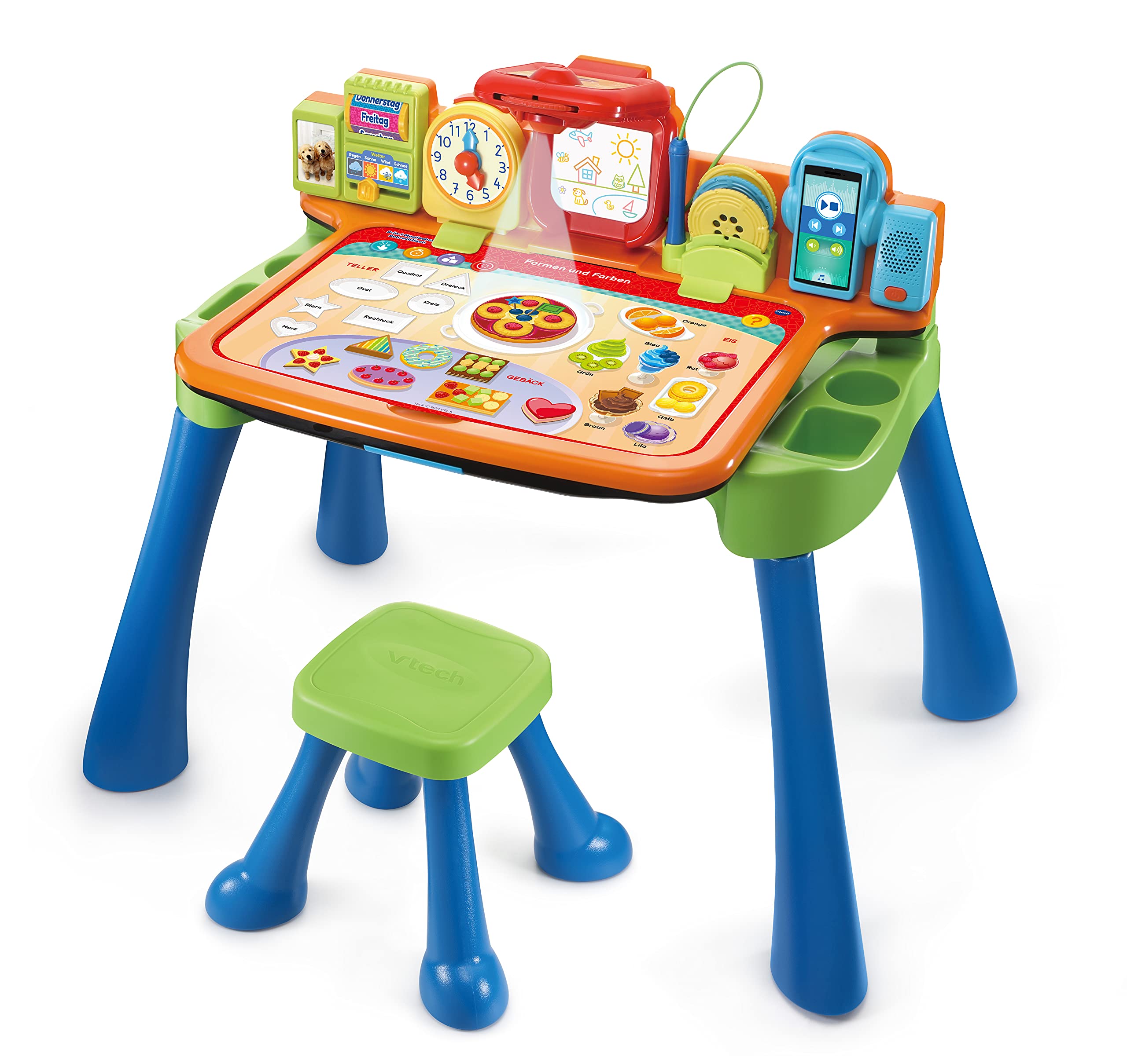 VTech 5-in-1 Learning Game Desk for Toddlers - Interactive Educational Toy with Letters, Numbers & Music - Multicolor (80-540904) - Perfect for Preschool Learning & Playroom Activities