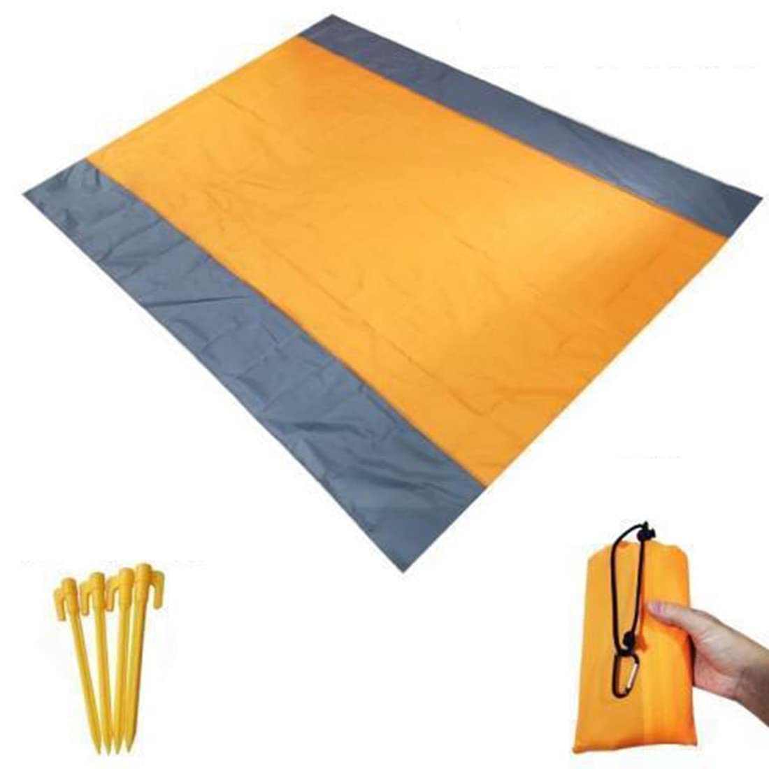 **Sandproof & Waterproof Beach Blanket - Oversized Quick-Drying Picnic Mat for Outdoor Travel, Camping, Hiking - Perfect for Beach, Park, and Backyard Relaxation**