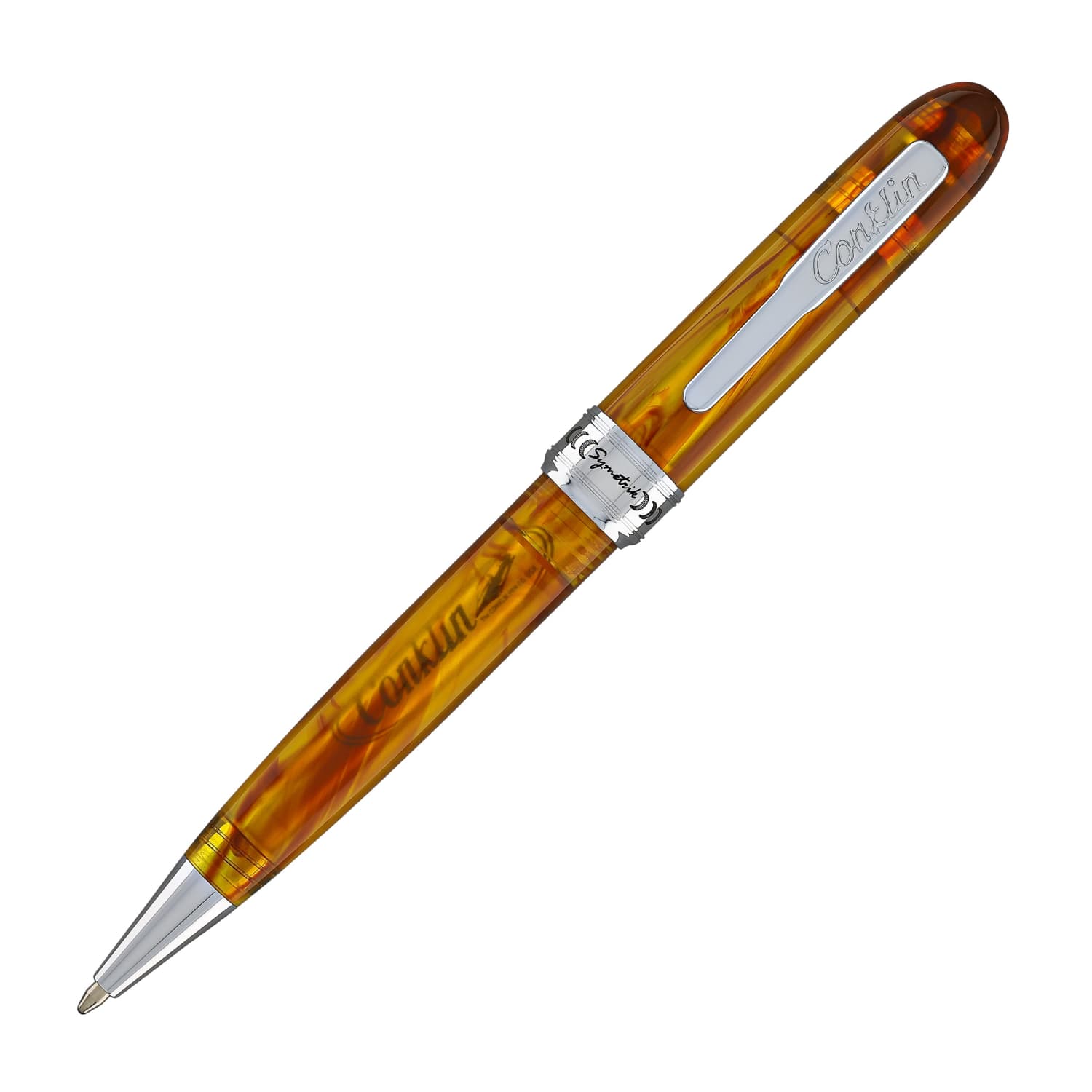 Conklin Symetrik Ballpoint Pen in Precious Amber - Premium Writing Instrument for Professionals & Gift Giving - Perfect for Office, Business Meetings & Special Occasions