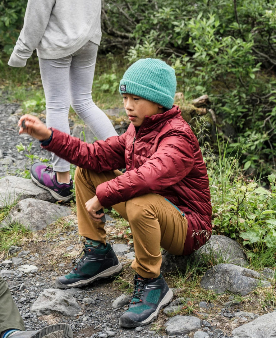 Waterproof Kids' Hiking Boots - Fjord Blue & Fuchsia Purple | Outdoor Adventure, Rainy Day & Winter Wear for Boys & Girls