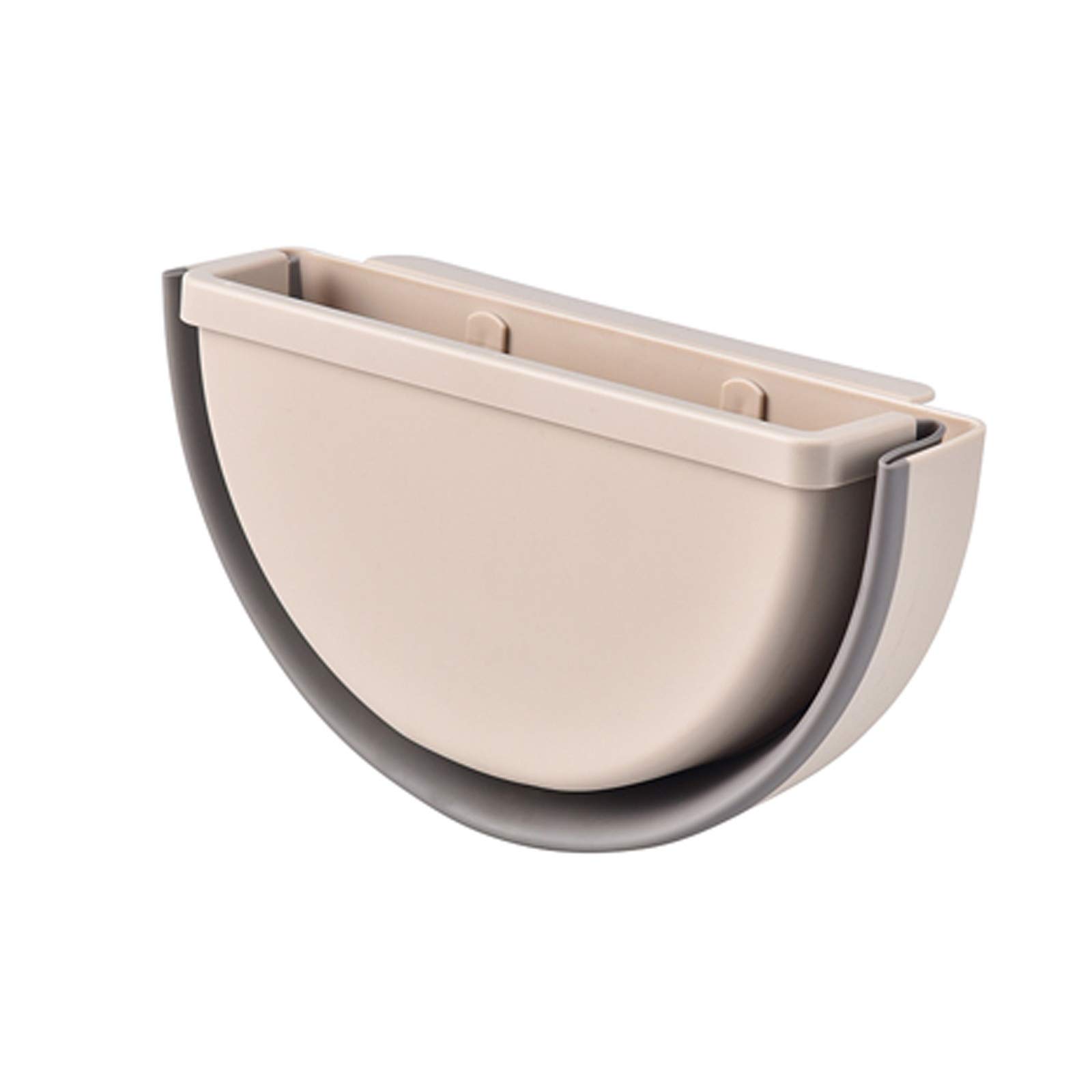 Collapsible Wall Mounted Trash Can - 1.0 Gallon Small Folding Waste Bin for Kitchen, Bathroom, Car | Space Saving Semicircular Dustbin & Wastepaper Basket | Perfect for Tight Spaces, Under Sink, RV, Office, Dorm