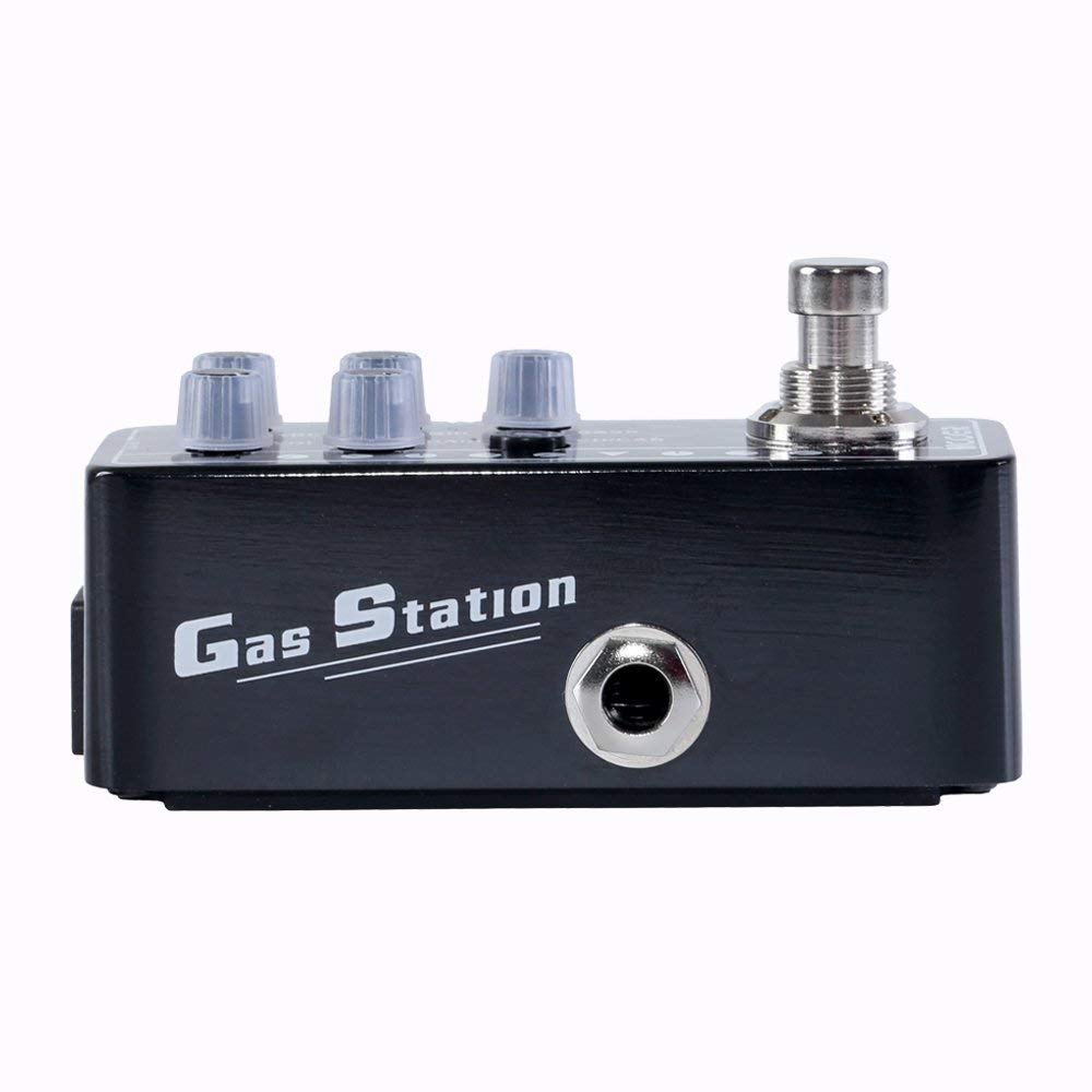 MOOER 001 Gas Station Guitar Digital Preamp Pedal - High-Quality Effects Processor for Electric Guitar, Bass & Acoustic - Perfect for Live Performances, Studio Recording & Practice Sessions