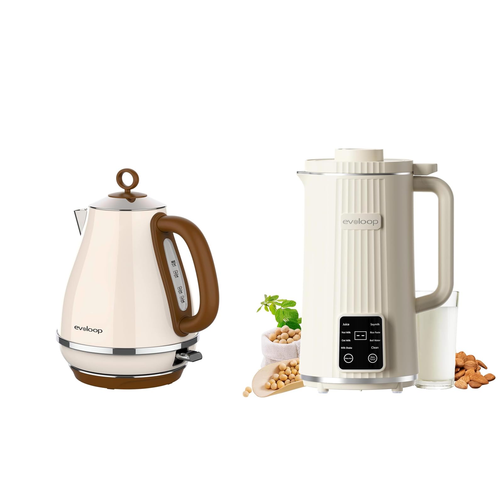 8-in-1 Automatic Nut Milk Maker Machine with 1.7L Capacity - Electric Almond Soy Oat Milk Maker for Home Use - Perfect for Vegan, Dairy-Free, Keto & Healthy Lifestyles
