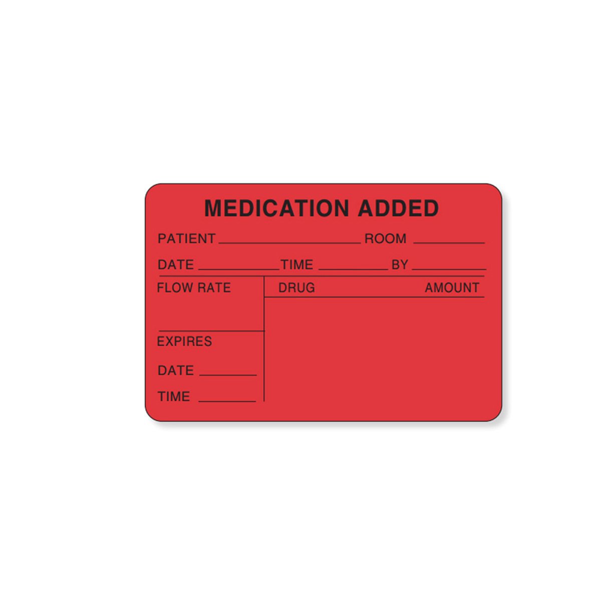 Permanent 'Medication Added' Paper Labels - 3