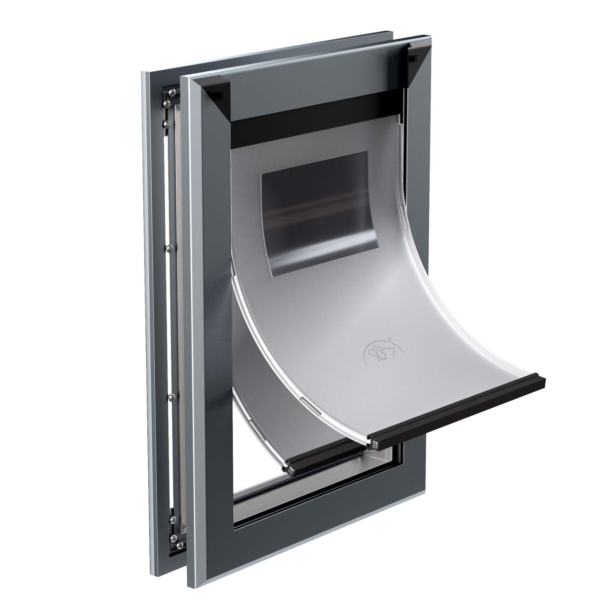 MAVRICFLEX Heavy Duty XL Dog Door with Sliding Lock Panel - Energy Efficient Rugged Aluminum Large Pet Door for Dogs Up to 220lbs - Easy Installation & Magnetic Double Flaps - Perfect for Backyard, Patio & Indoor Use