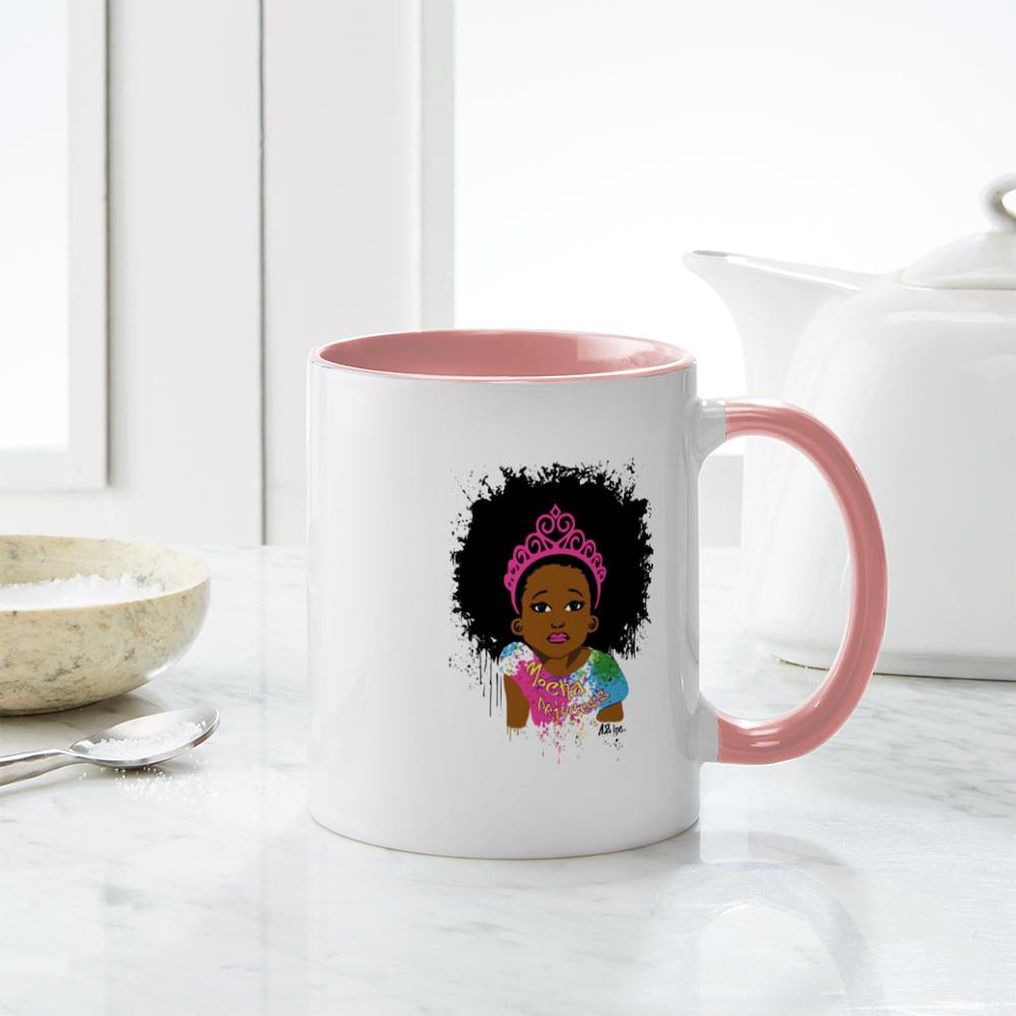 CafePress Mocha Princess 11 oz (325 ml) Ceramic Coffee Mug - Perfect for Tea, Hot Chocolate & Office Use