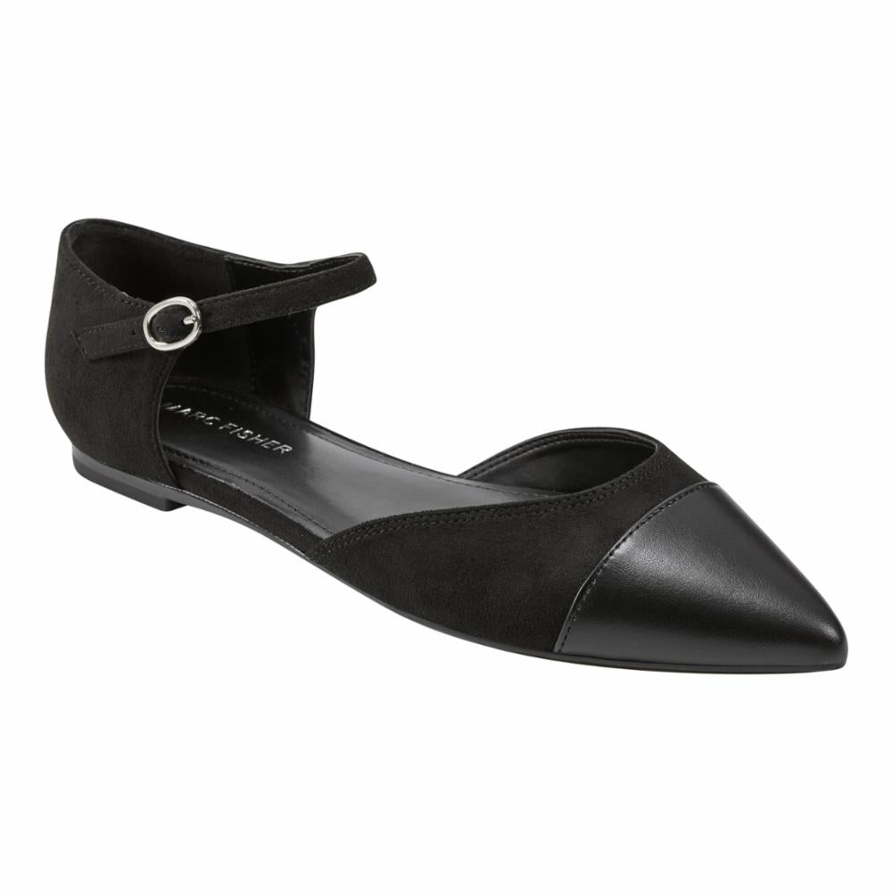 Marc Fisher Women's Elesia2 Black Leather Ankle Boots - Stylish & Comfortable Mid-Calf Booties for Fall/Winter, Perfect for Office, Date Night & Casual Outfits