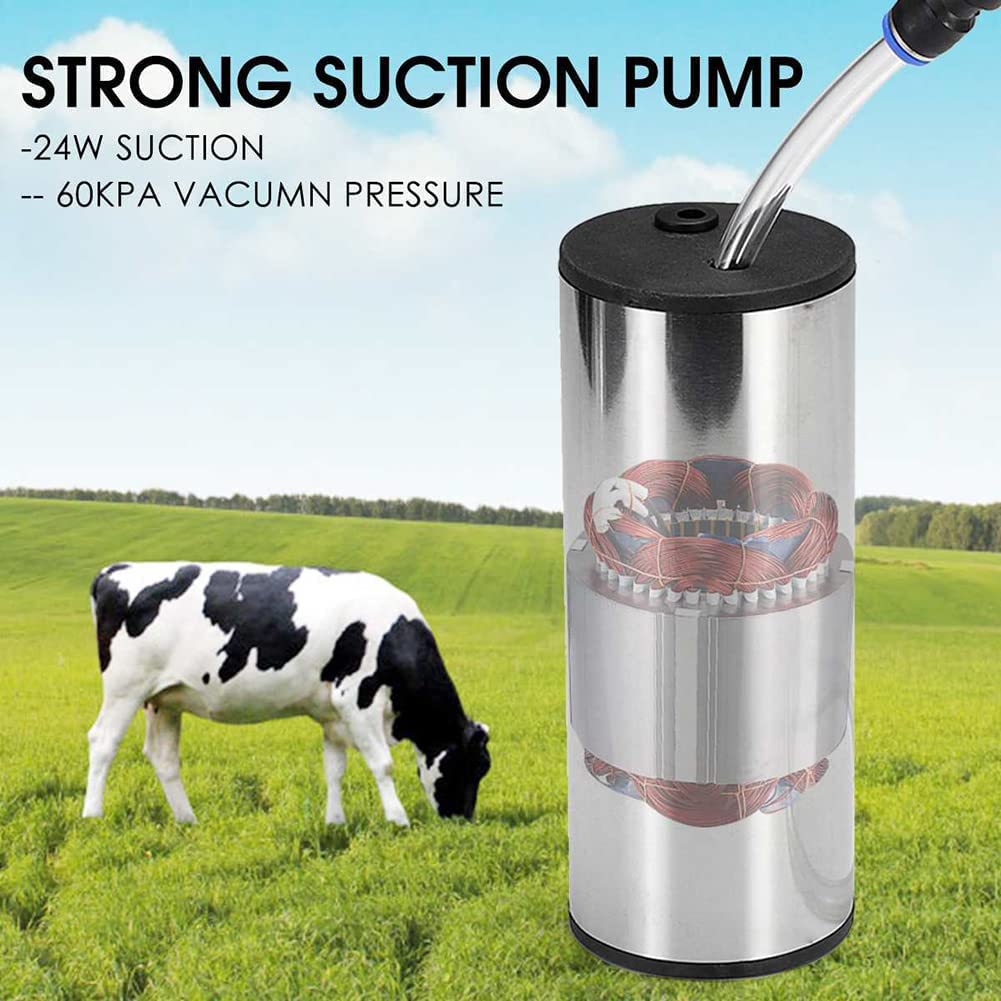 Electric Goat Milking Machine - Pulsating Vacuum Milker for Cows, Sheep & Livestock - Durable Farm Milking Supplies for Dairy Production | Perfect for Small Farms, Homesteads & Dairy Businesses