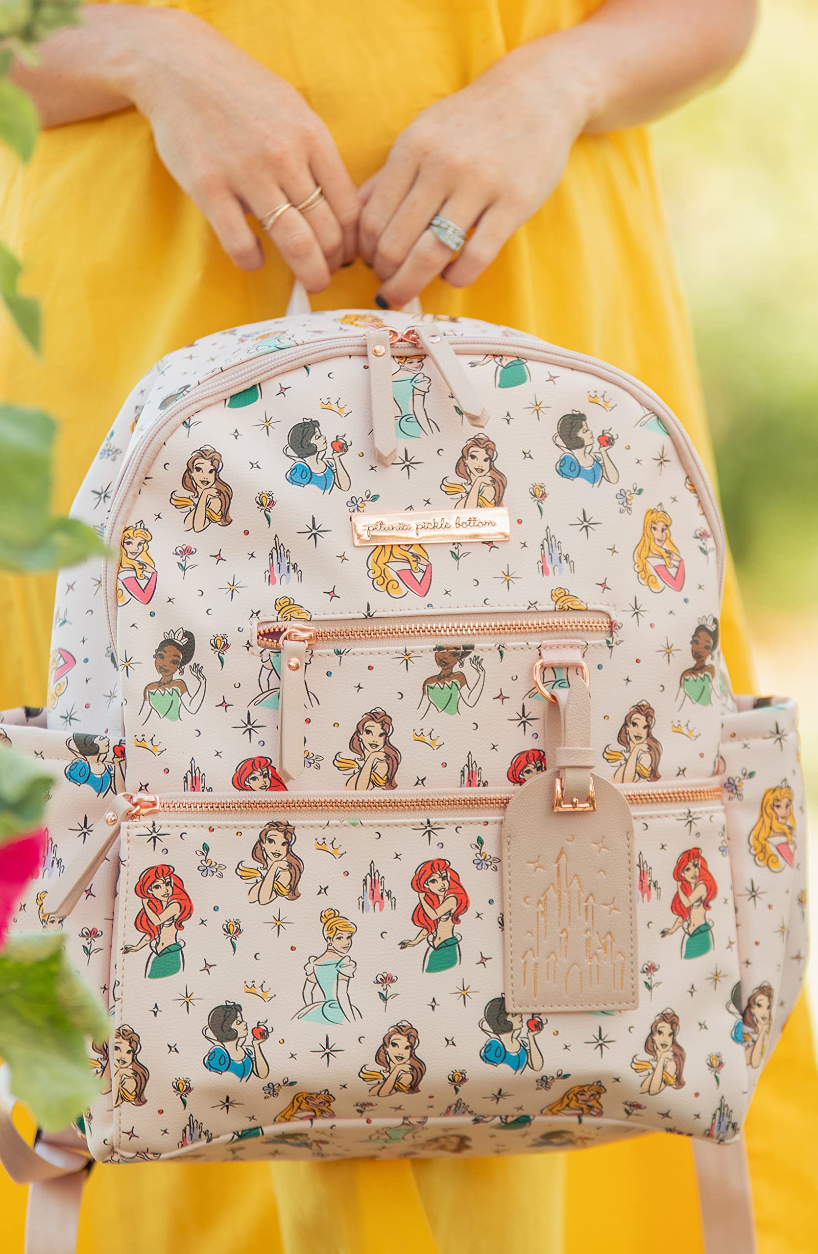 Petunia Pickle Bottom Ace Backpack - Stylish & Spacious Diaper Bag for Moms & Dads | Waterproof Baby Changing Backpack with Multiple Pockets | Perfect for Travel, Daycare & Family Outings | Disney Princess Collection