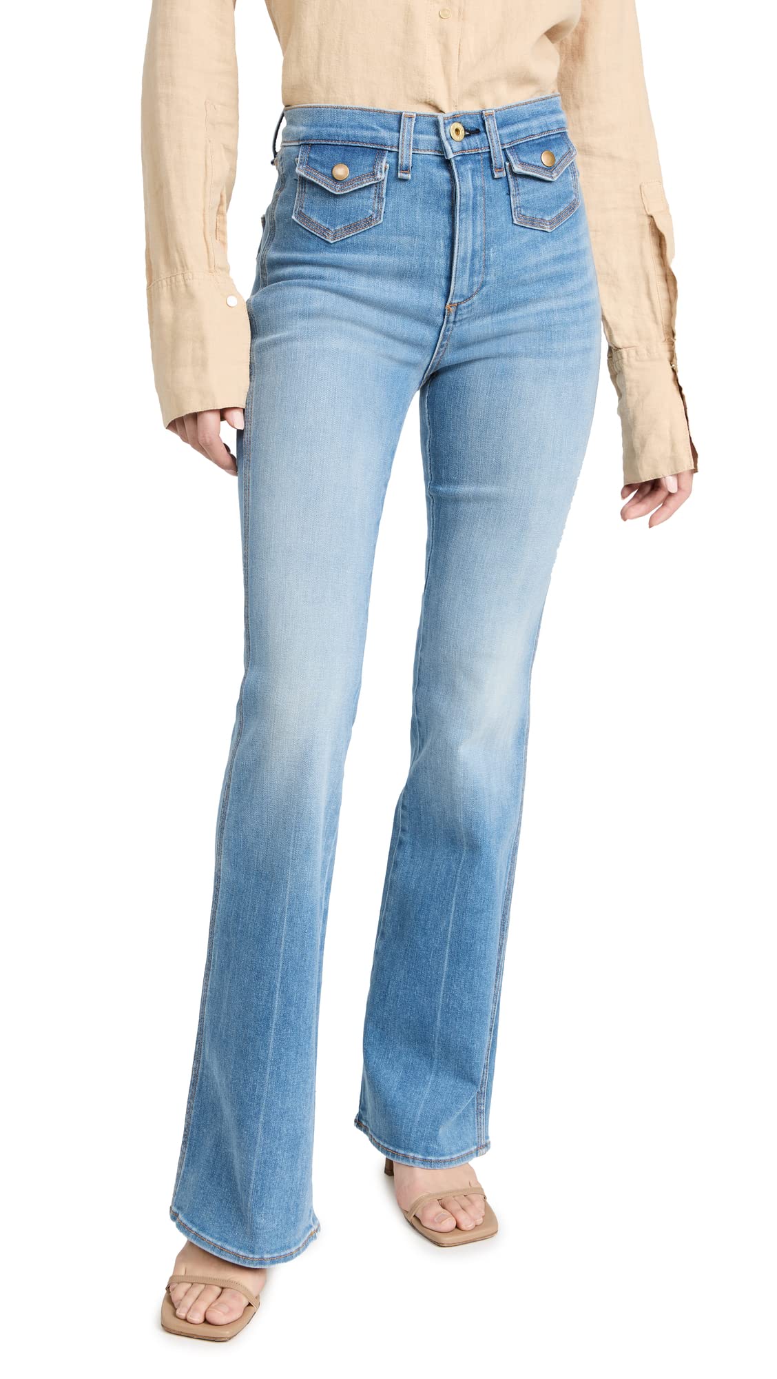 Retro 70s High Waisted Flared Jeans for Women - Vintage Lime Green Bootcut Denim Pants | Perfect for Casual Outfits, Music Festivals & Retro Fashion Looks