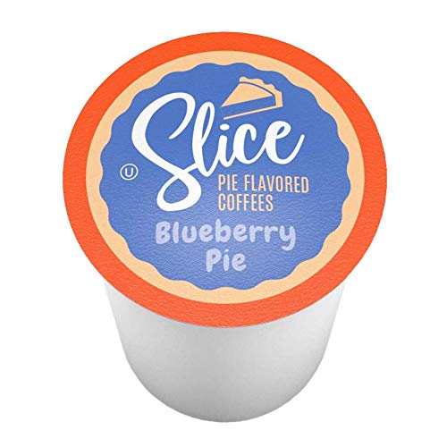Blueberry Flavored Coffee K-Cups for Keurig - 40 Count | Slice Coffee Blueberry Pie Blend | Perfect for Breakfast, Office & Home Brewing