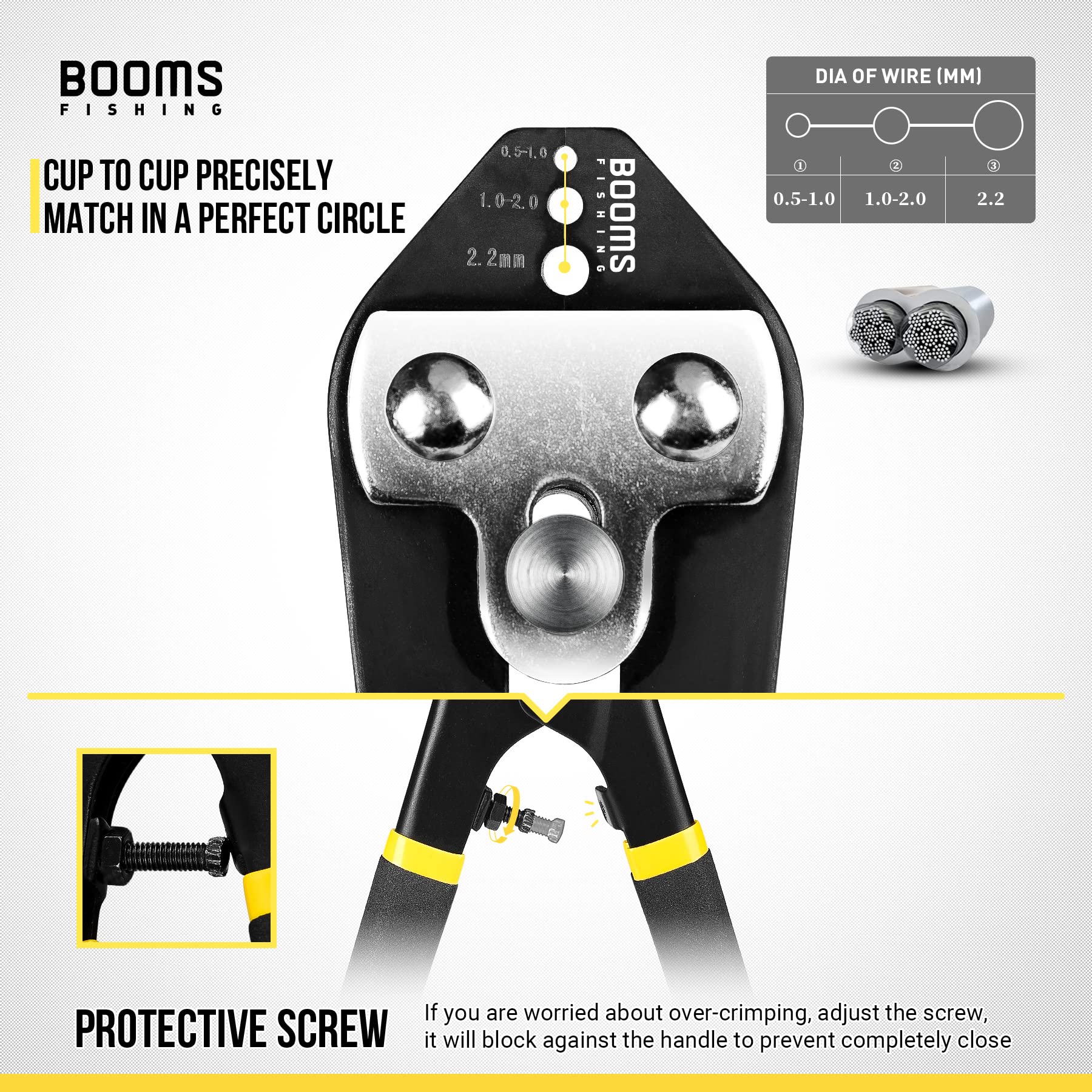 Booms CP3 Fishing Crimping Pliers - 8.5