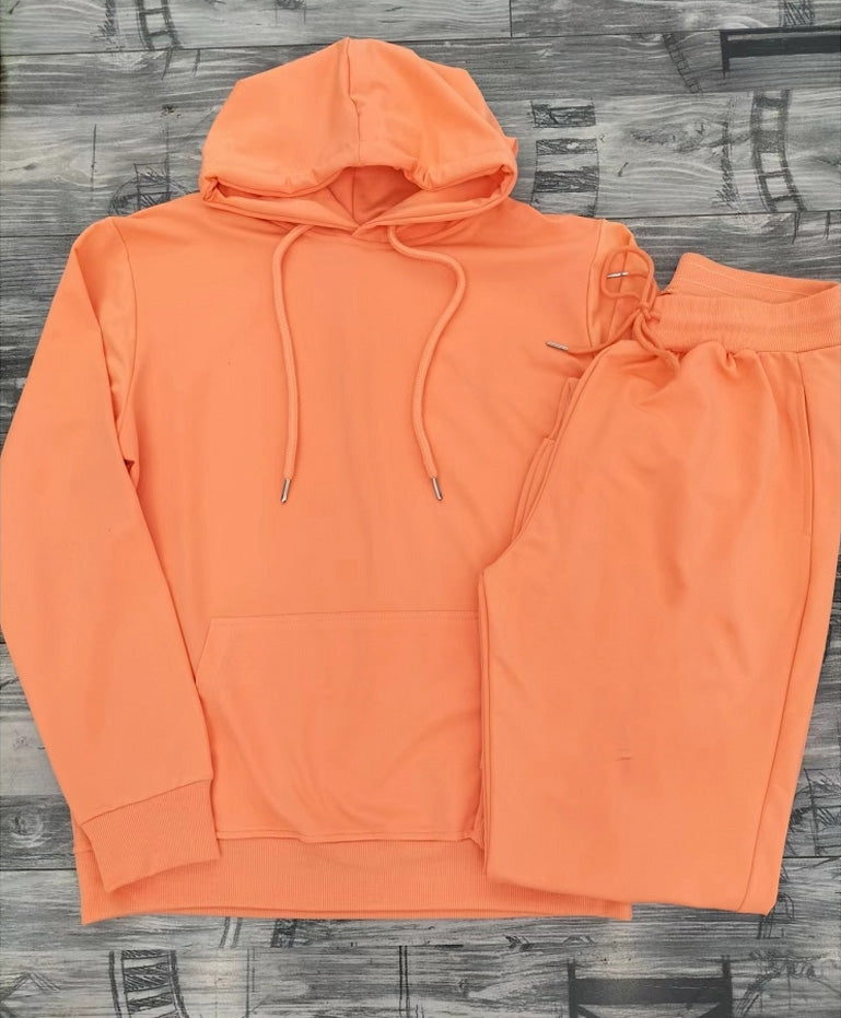Men's Hooded Sweatshirt Two Piece Suit - Comfortable Cotton Blend Pullover & Jogger Set (XN2067) | Casual Loungewear, Streetwear & Athleisure Outfit for Everyday Wear