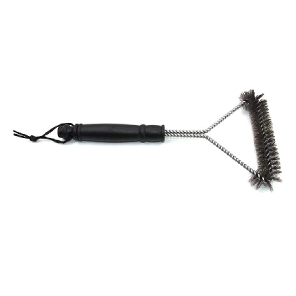 Stainless Steel BBQ Grill Brush with Non-Stick Cleaning Bristles - Heavy Duty Barbecue Cleaning Tool for Gas & Charcoal Grills - Perfect for Backyard Cookouts, Camping and Outdoor Grilling
