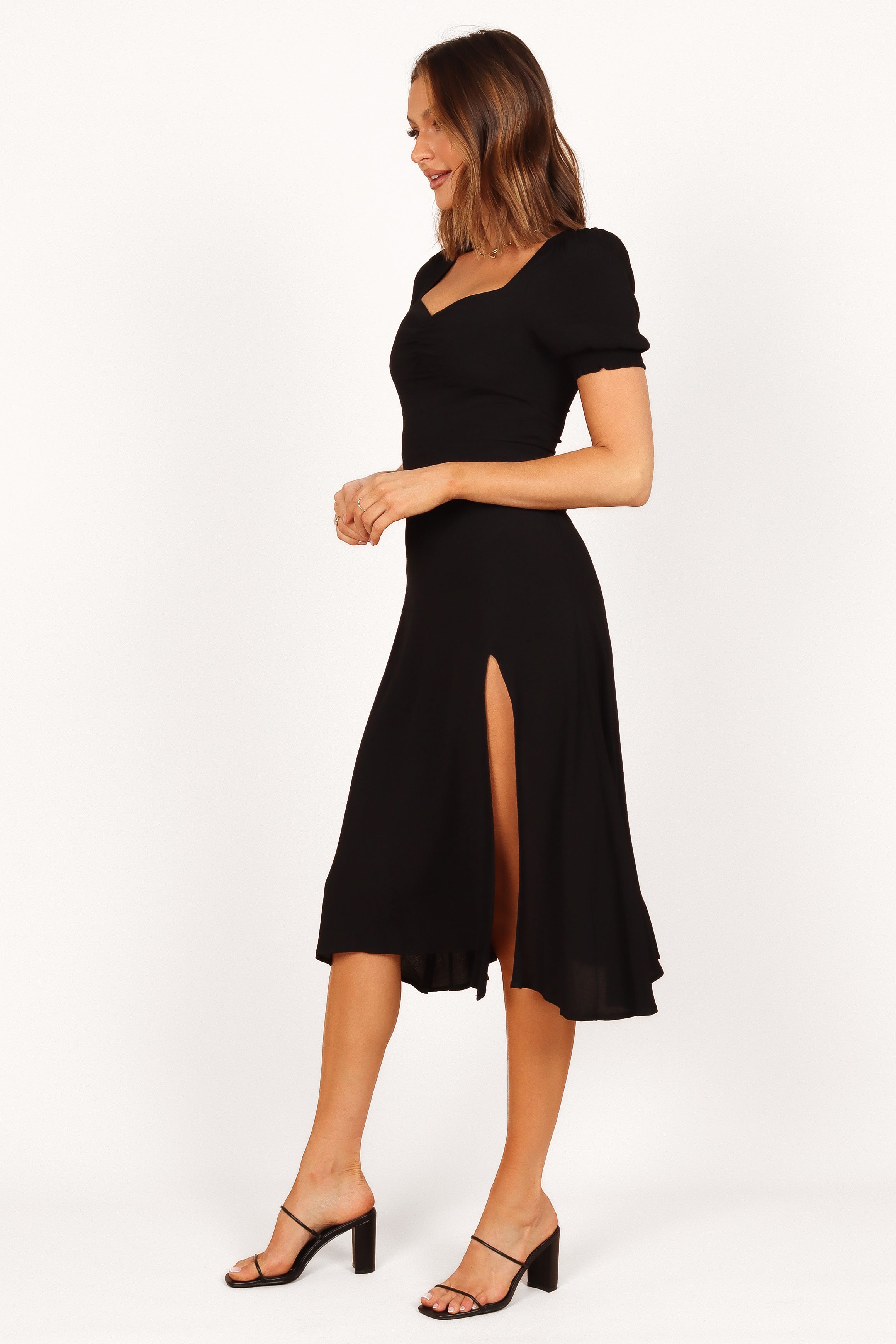 Franklin Dress - Elegant Ebony Black Women's Formal Dress for Evening Parties, Weddings & Special Occasions