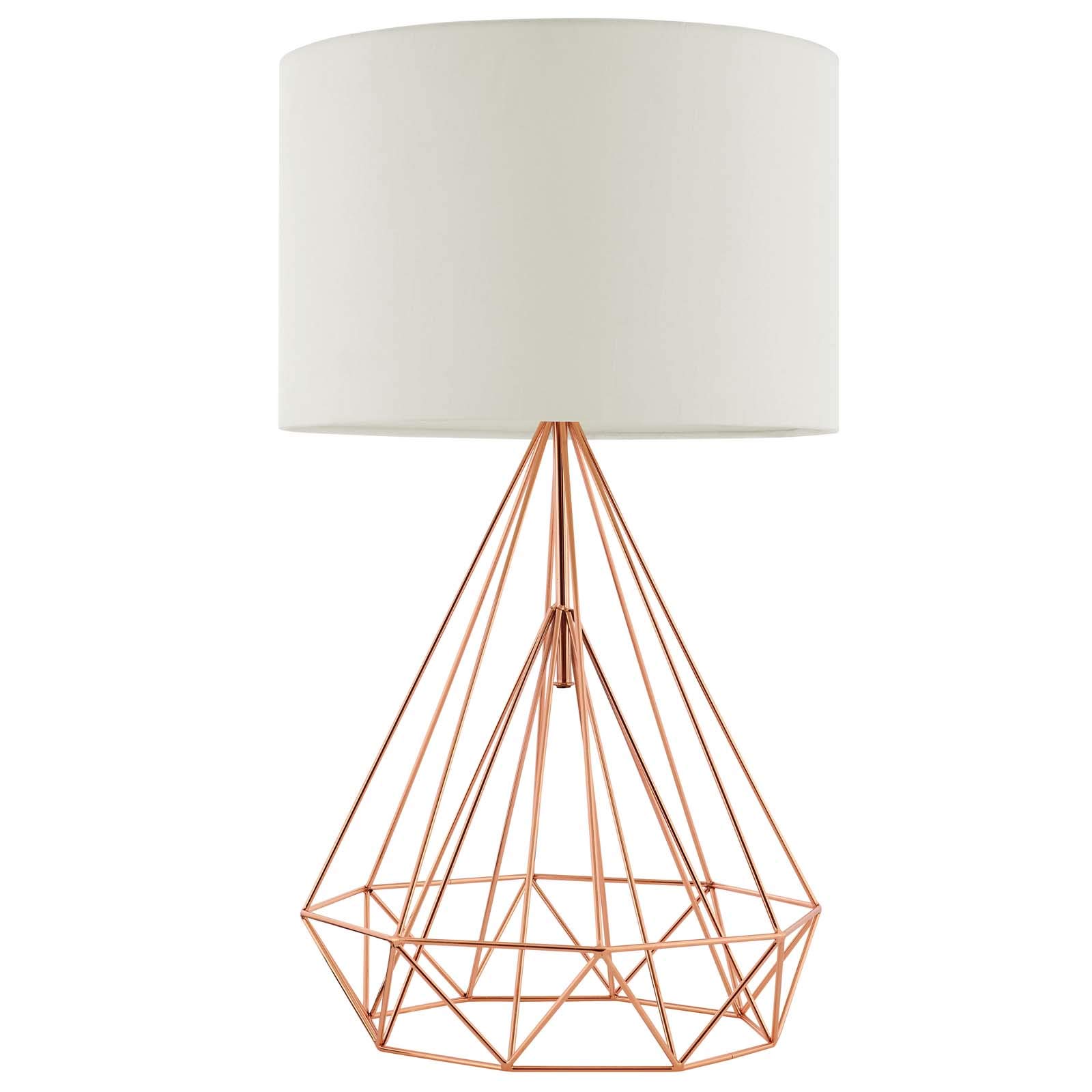Modway Precious Rose Gold Table Lamp - Modern Bedside & Desk Lighting for Bedroom, Living Room, Office - Dimmable LED Accent Lamp with USB Port
