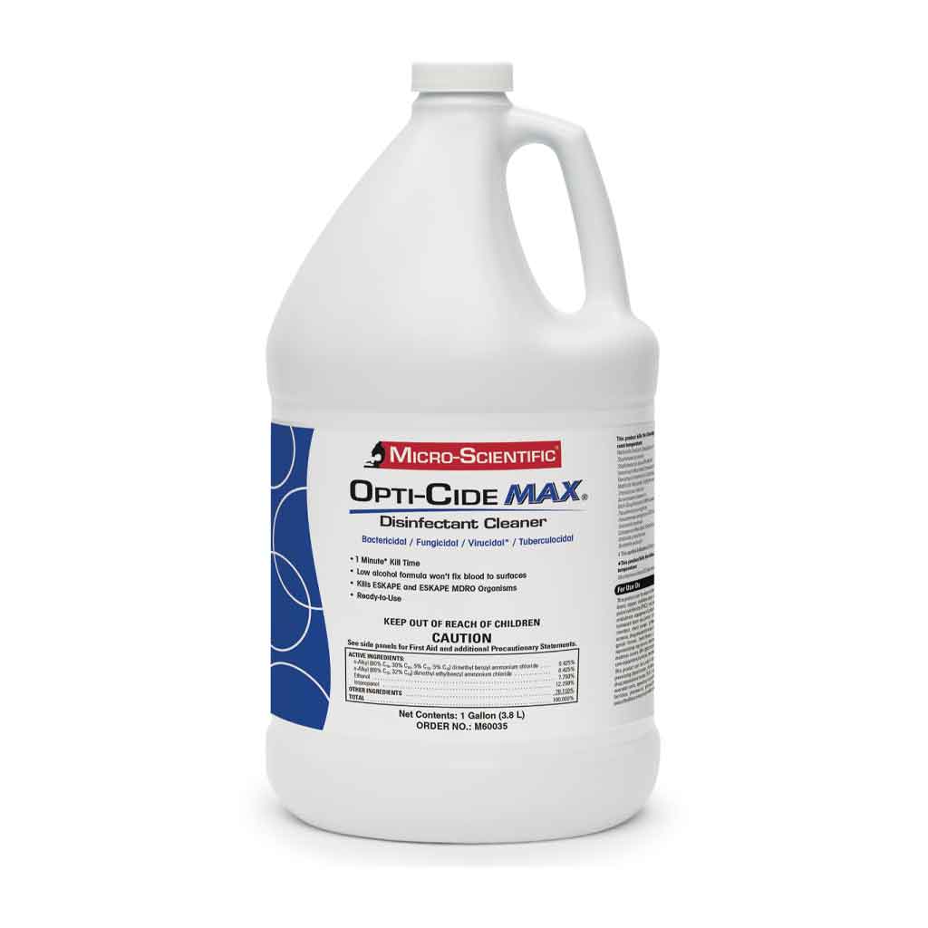 Opti Cide Max Disinfectant Cleaner Liquid - 1 Gallon | EPA Registered Hospital-Grade Disinfectant | Kills 99.9% Germs & Viruses | Ideal for Hospitals, Schools & Home Cleaning