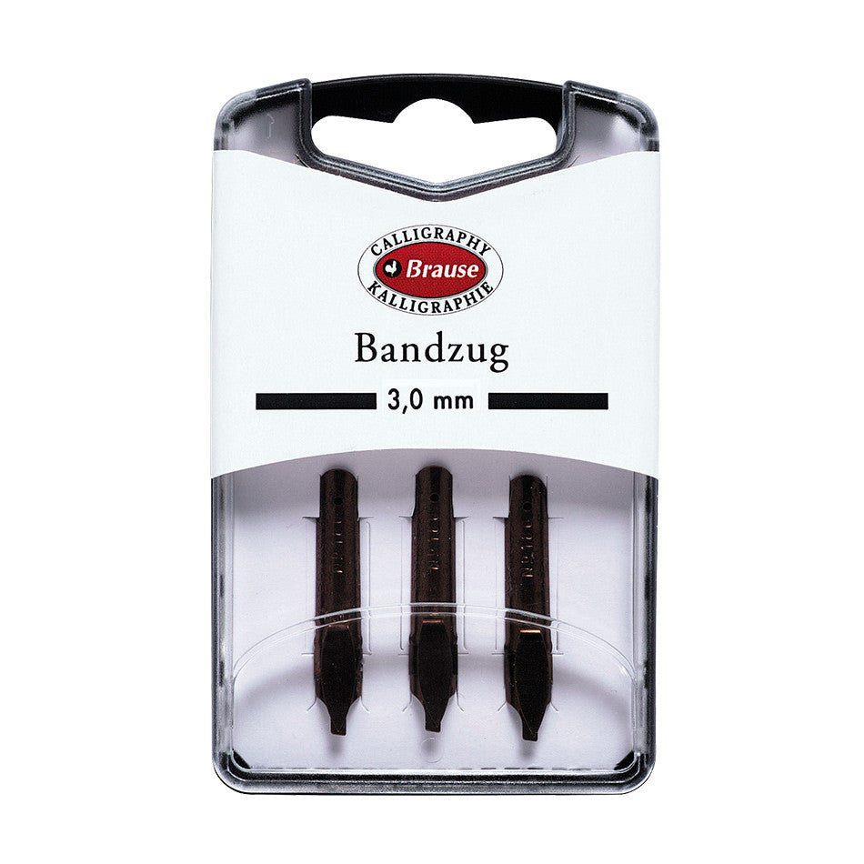 Brause Nibs Set of 3 Bandzug (Angled Square Cut) - Premium Calligraphy Pen Nibs for Artists & Lettering - Perfect for Wedding Invitations, Hand Lettering & Art Projects