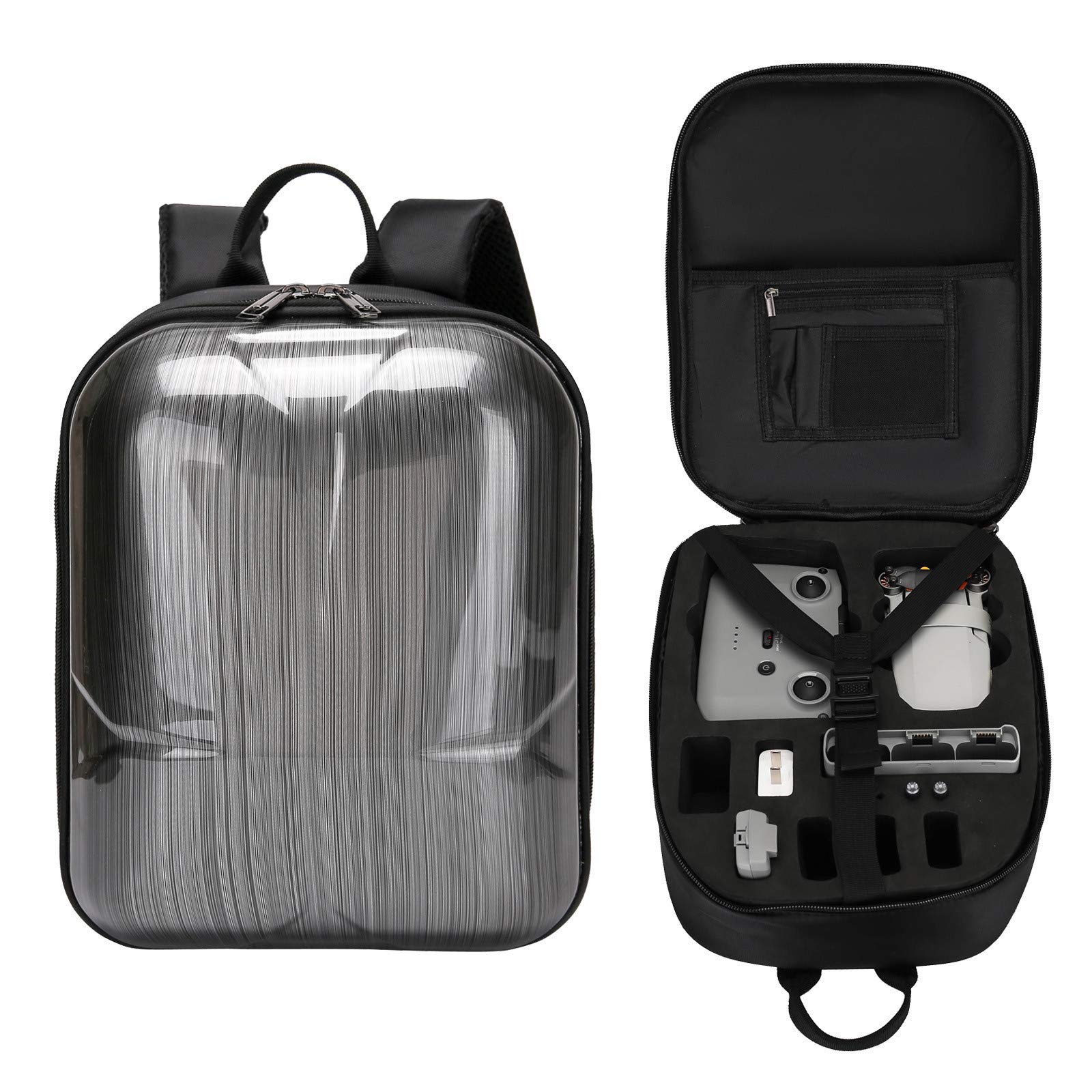 DJI Mini 2 Hard Case - Waterproof Hardshell Backpack for Drone & Accessories (Travel & Outdoor Use)