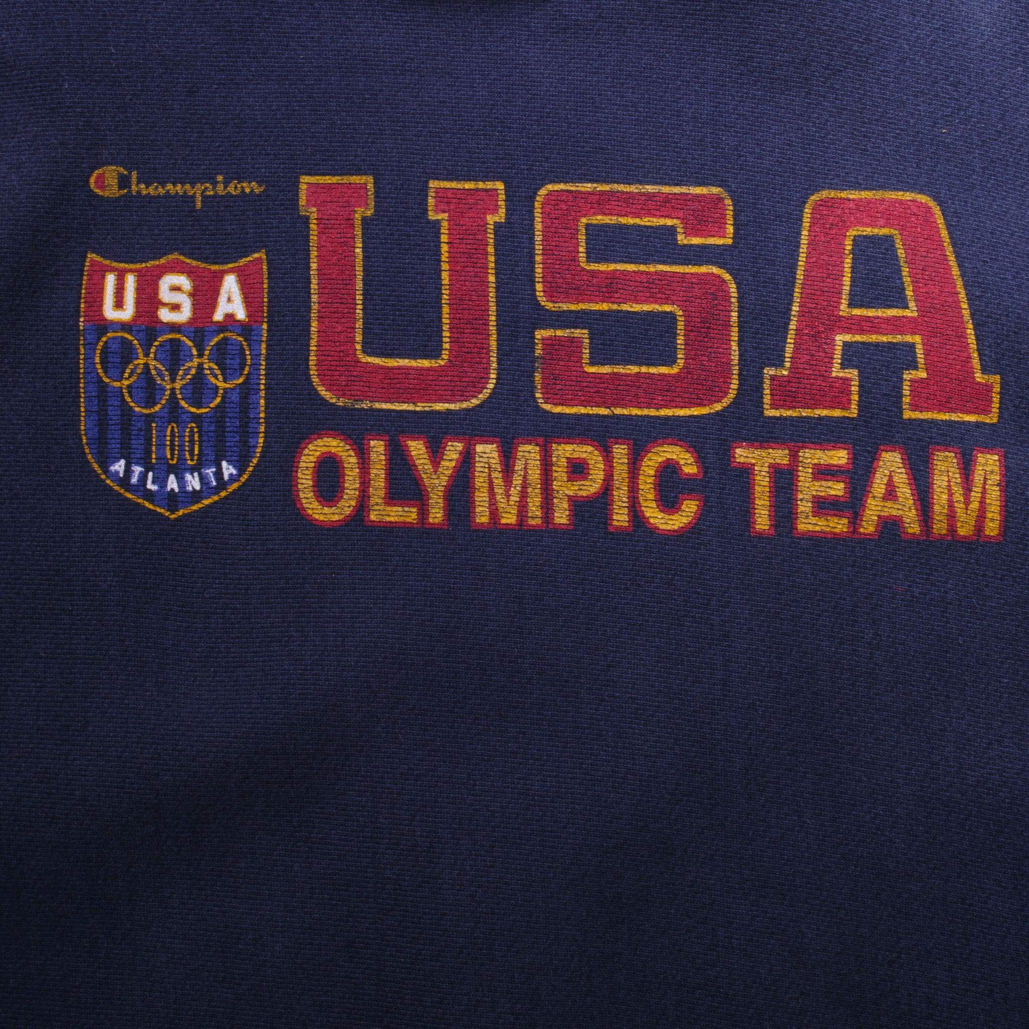 Vintage Champion Reverse Weave USA Olympic Team Sweatshirt 1996 XL - Made in USA - Retro Athletic Wear for Gym, Casual & Street Style