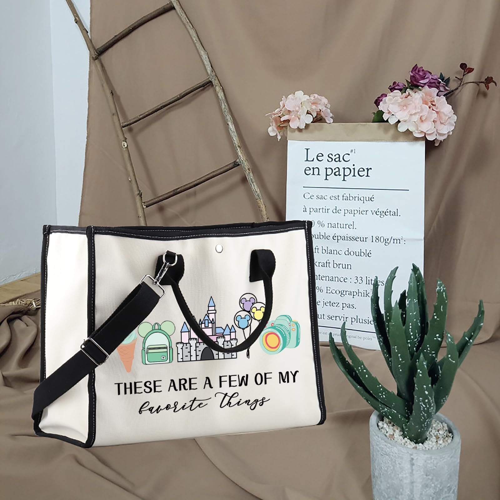 Fairy Tale Inspired Cosmetic Bag - Cute Mouse Design Zipper Pouch for Makeup, Snacks & Travel Essentials | Perfect Gift for Disney Fans, Vacation Trips & Magic Kingdom Lovers | Great for Theme Parks, Beach Days & Girls' Night Out