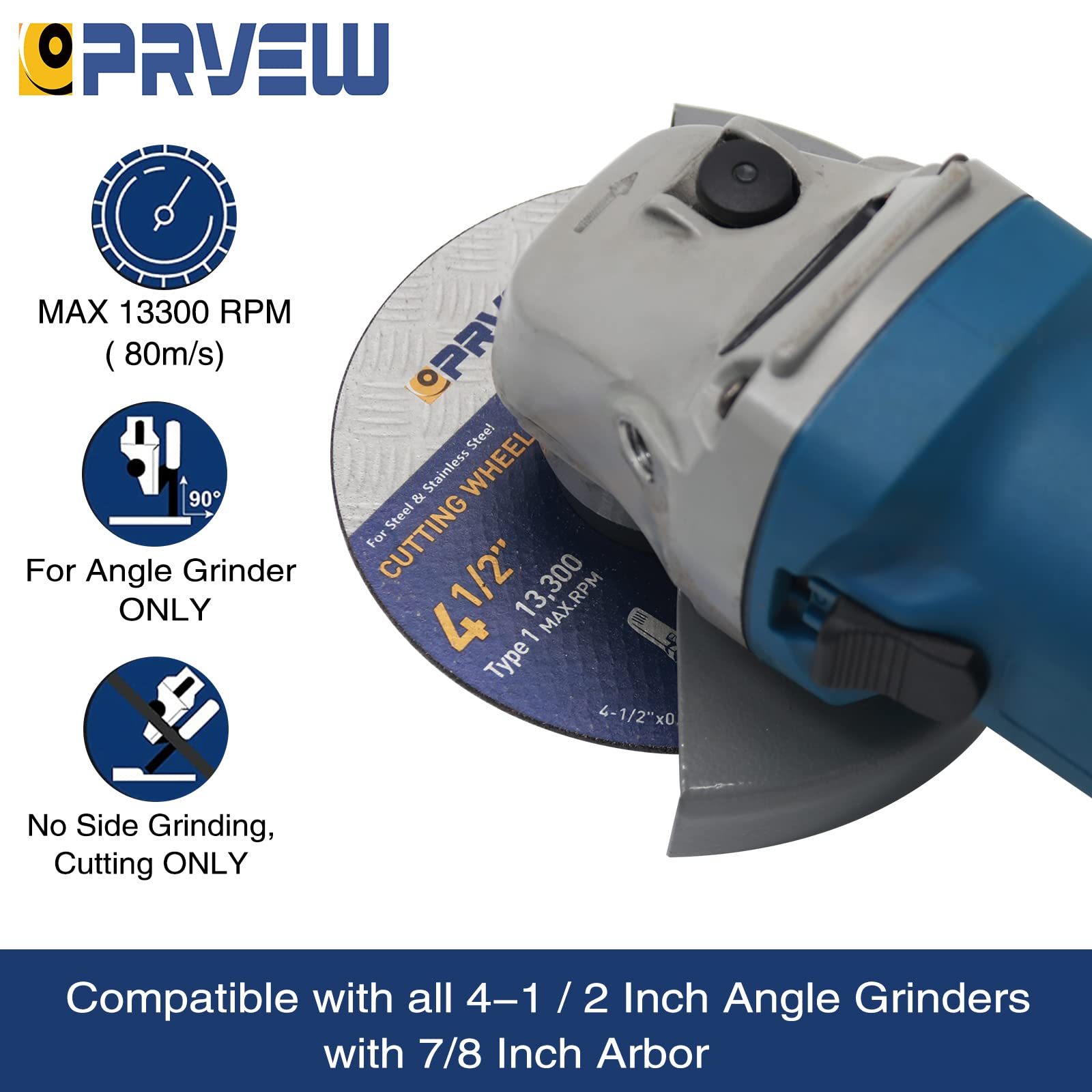 30-Pack 4.5 Inch Cut Off Wheels for Angle Grinder - 4.5