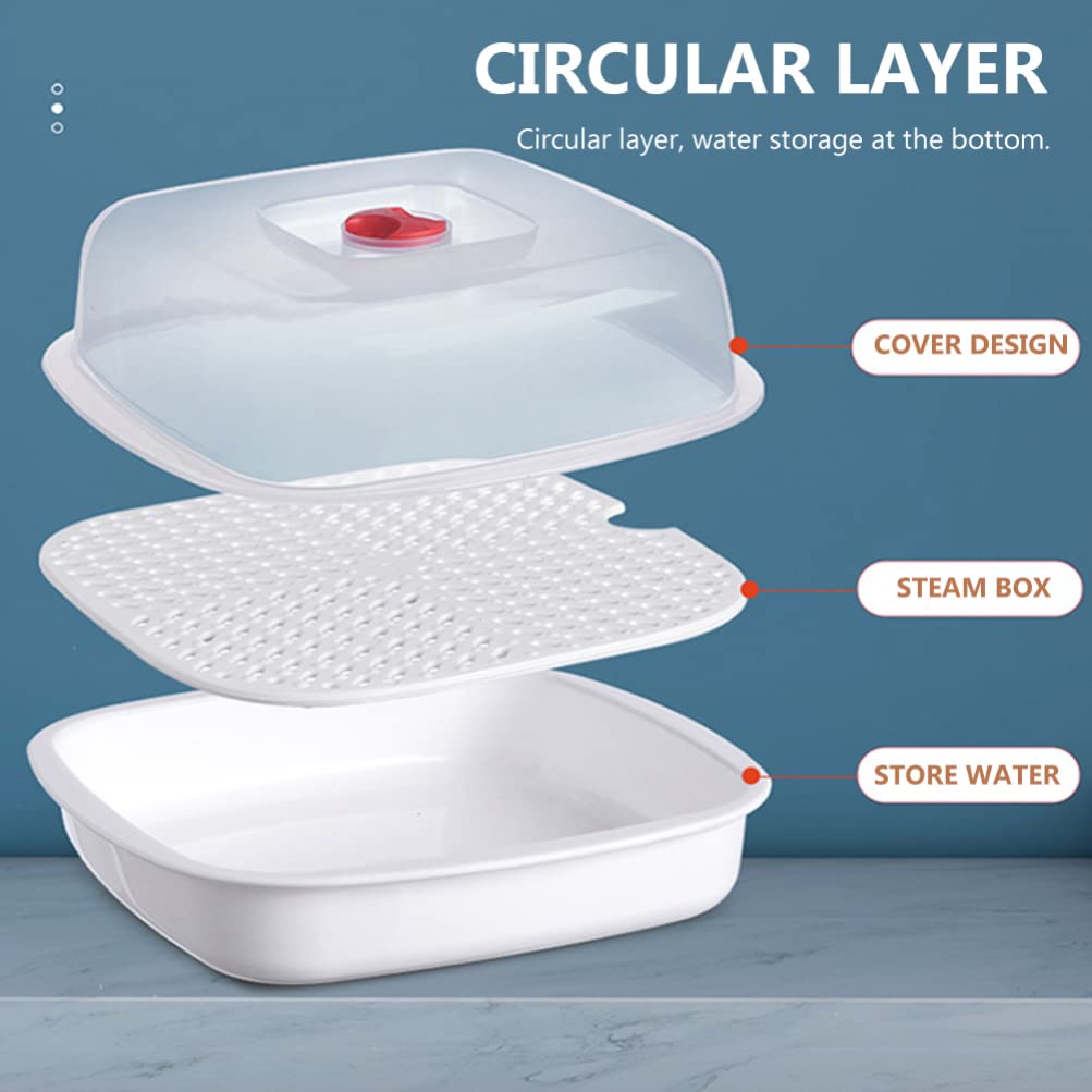 Microwave Steamer with Lid - Vegetable, Fish & Baby Food Steamer for Healthy Cooking | Perfect for Meal Prep, Quick Dinners & Nutritious Baby Food