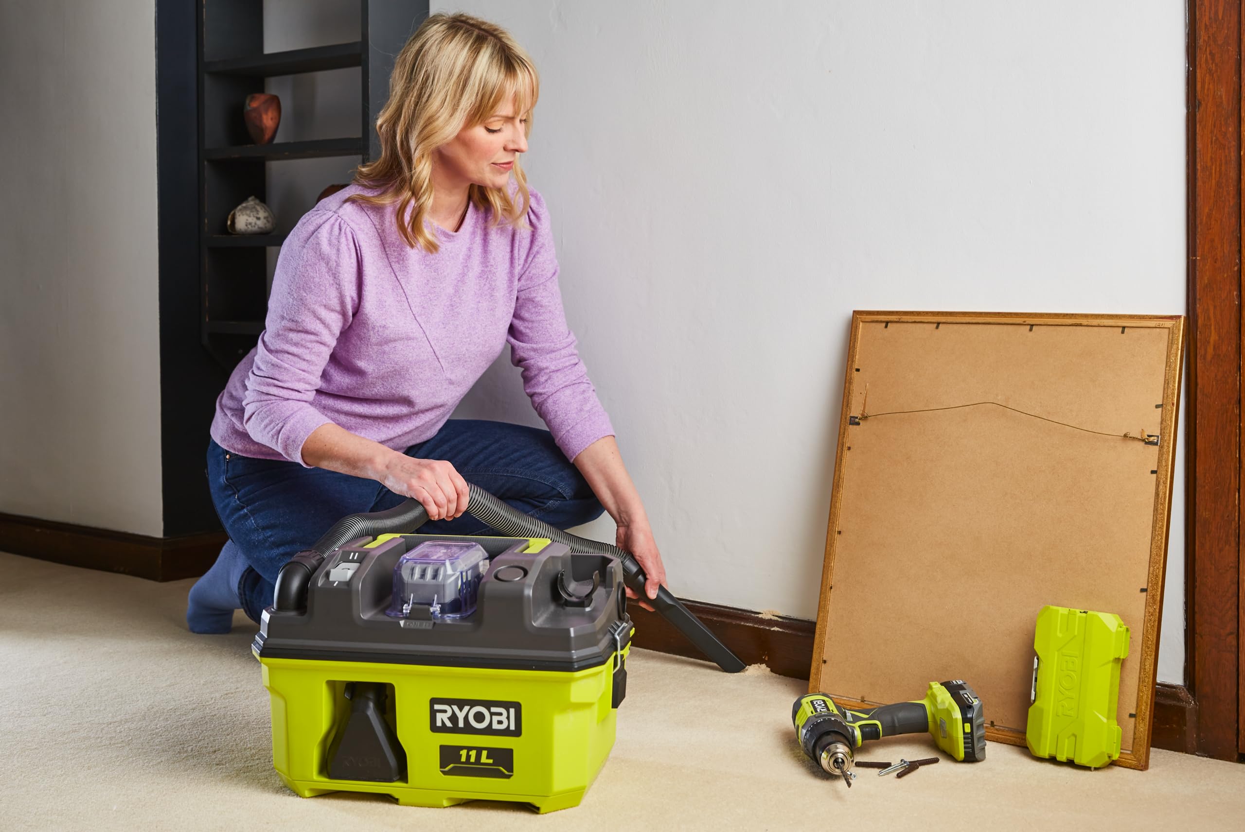 RYOBI RV1811-0 18V ONE+ Cordless Wet & Dry Vacuum Cleaner - Bare Tool for Home, Garage & Workshop Cleaning Projects
