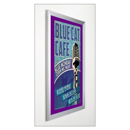 Premium Euro Style Slide-In Picture Frame for 24x48 Posters - Includes 2 Wide Matboards | Perfect for Home Decor, Art Galleries & Office Displays