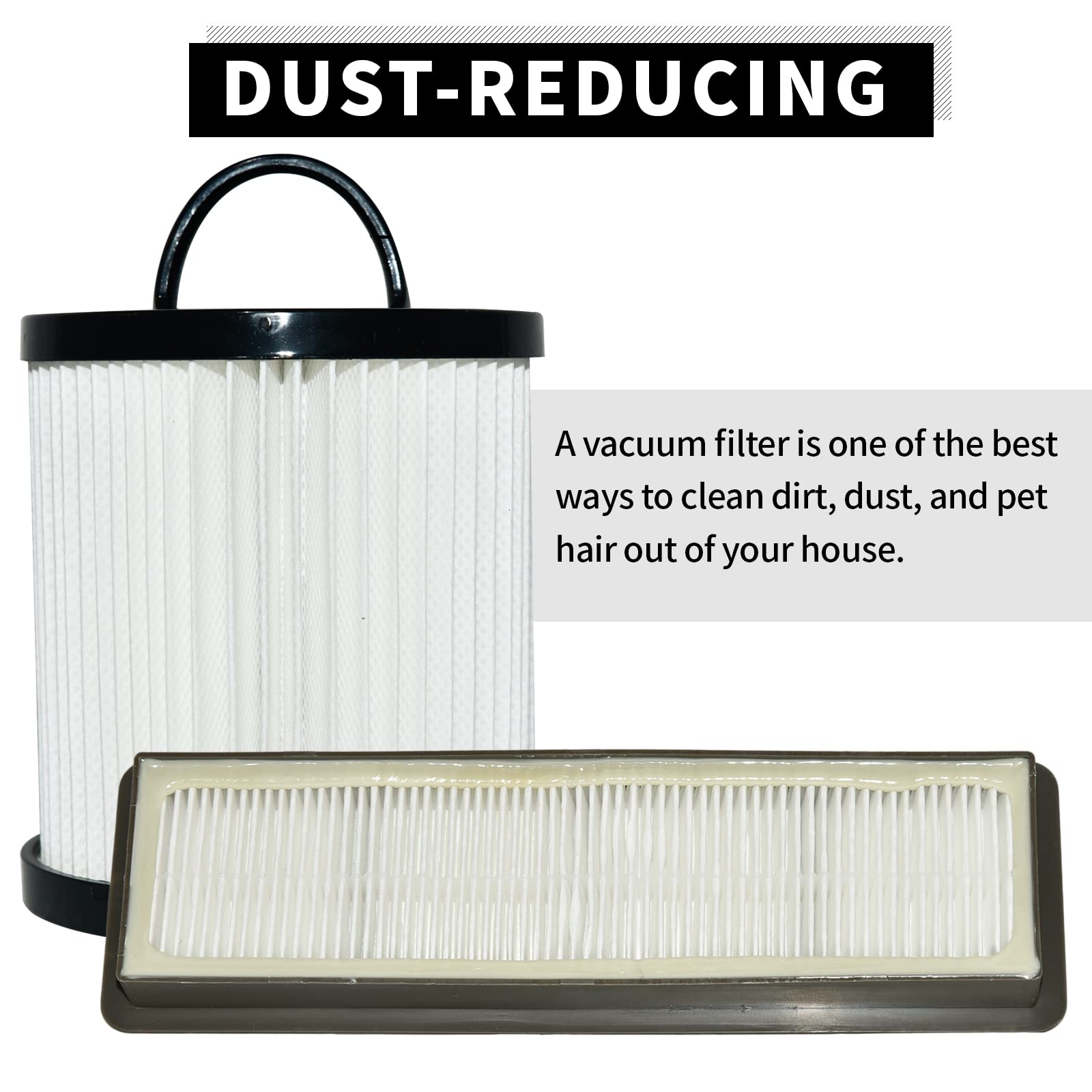 SaferCCTV EF6 HEPA Exhaust Filter & DCF-21 Vacuum Dust Cup Replacement for Eureka Airspeed AS1000 Series Upright Vacuum Cleaners - Compatible with Parts #67821, 68931, 68931A, EF91 (1 Set) - Perfect for Home Cleaning & Allergen Reduction