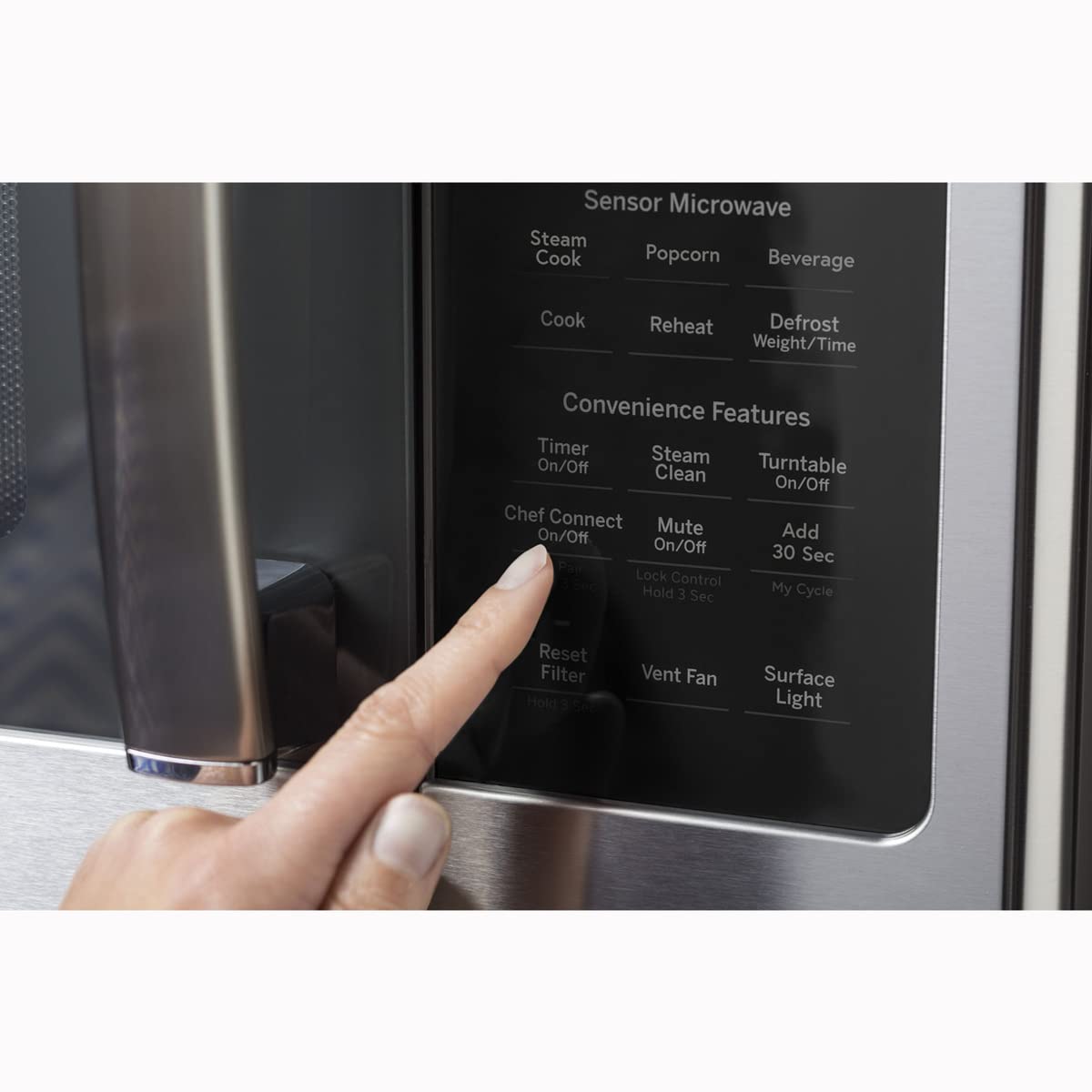 1.7 Cu. Ft. Stainless Steel Convection Over-the-Range Microwave Oven with Even Cooking - Perfect for Kitchens, Apartments & Small Spaces