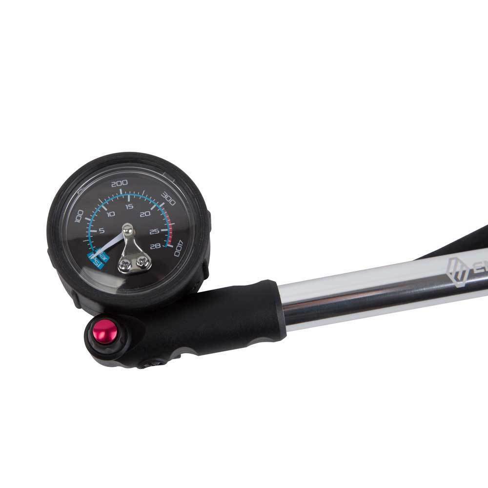 High Pressure Bicycle Shock Pump with Gauge - MTB & Mountain Bike Suspension Fork Air Pump for Precise PSI Adjustment - Perfect for Trail Riding & Off-Road Cycling
