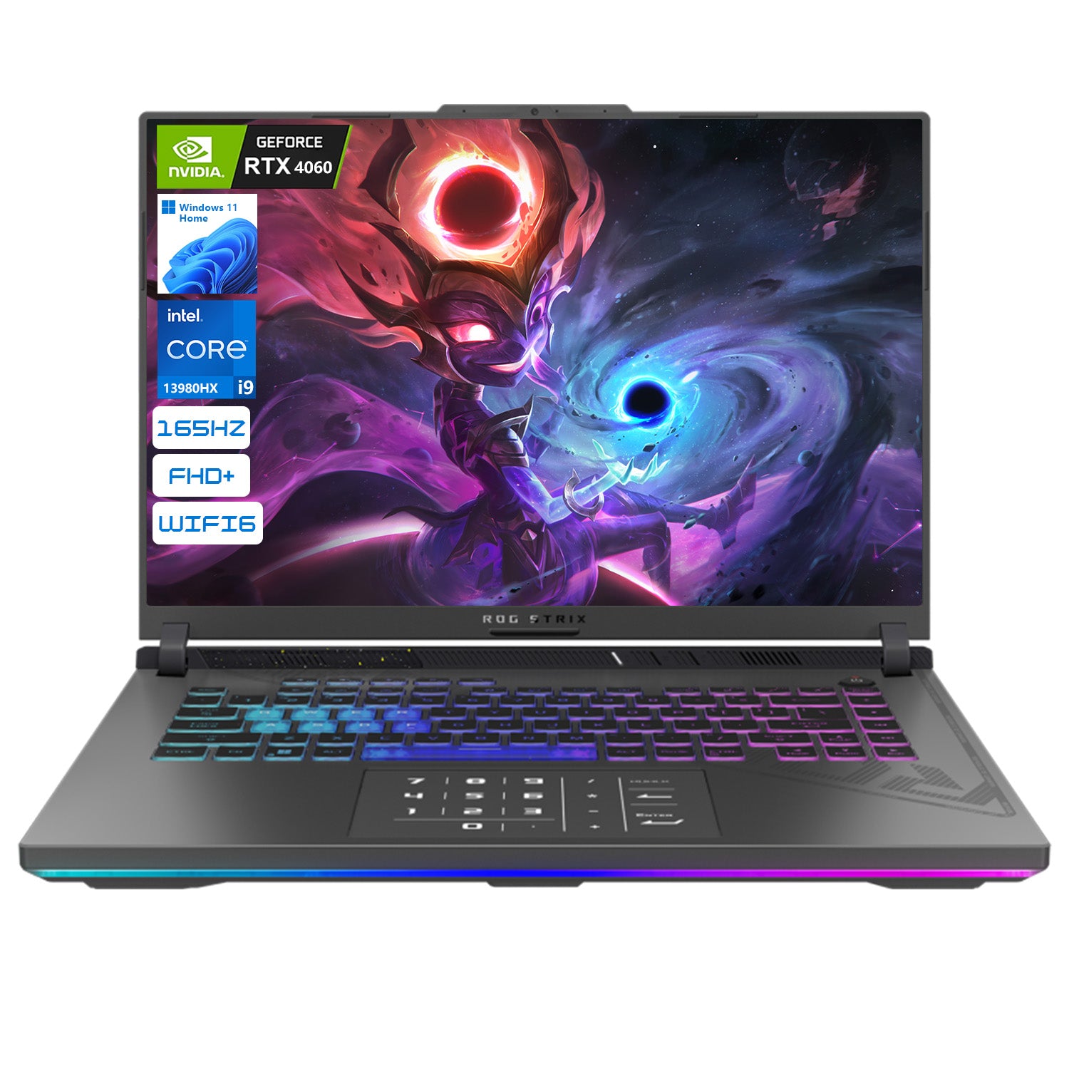 ASUS ROG Strix 16 Gaming Laptop - Intel Core i9 Processor, 16GB RAM, NVIDIA GeForce RTX 4060, 1TB SSD, Windows 11 Home, 165Hz Display - Perfect for High-Performance Gaming, Streaming & Content Creation