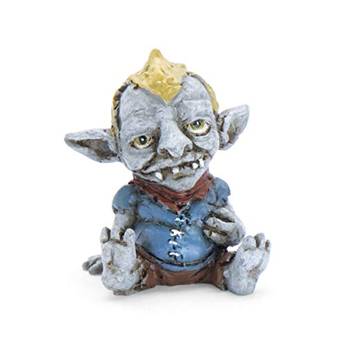 Jubal The Troll GO 17852 Miniature Fairy Garden Decor - Handcrafted Resin Ornament & Statue by Lukas Winges for Outdoor Garden, Home Decor & Fantasy Collection | Perfect for Fairy Gardens, Terrariums & Gift Giving