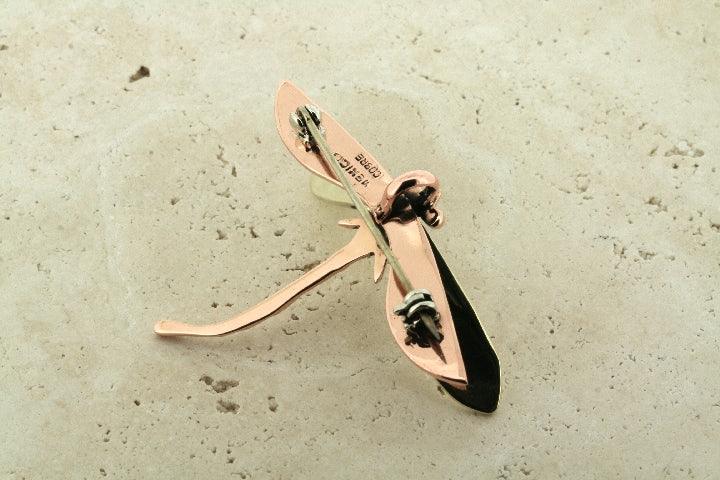 Vintage Copper & Brass Dragonfly Brooch Pendant - Elegant Jewelry for Women, Handmade Dragonfly Pin & Necklace - Perfect for Weddings, Parties & Gift Giving